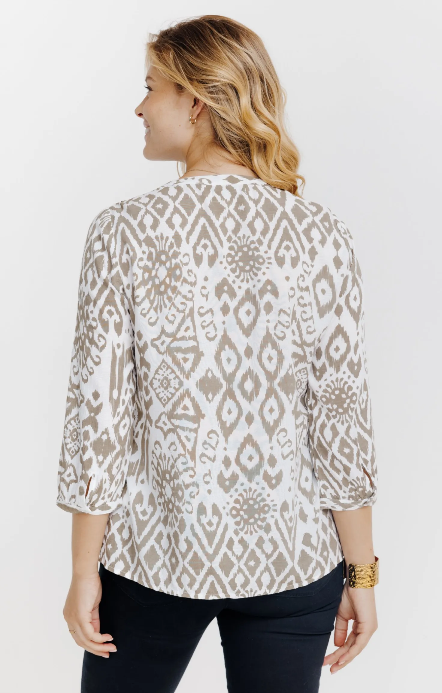 Armand Thiery Blouse imprimée avec détails galon - Kakiclair Store