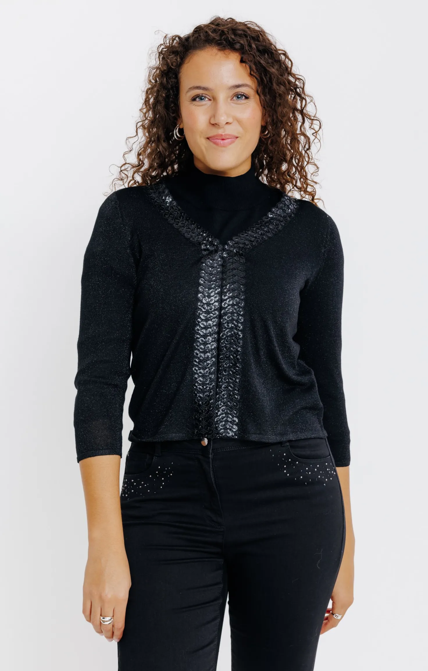 Armand Thiery CARDIGAN BANDE FANTAISIE - Noir Outlet