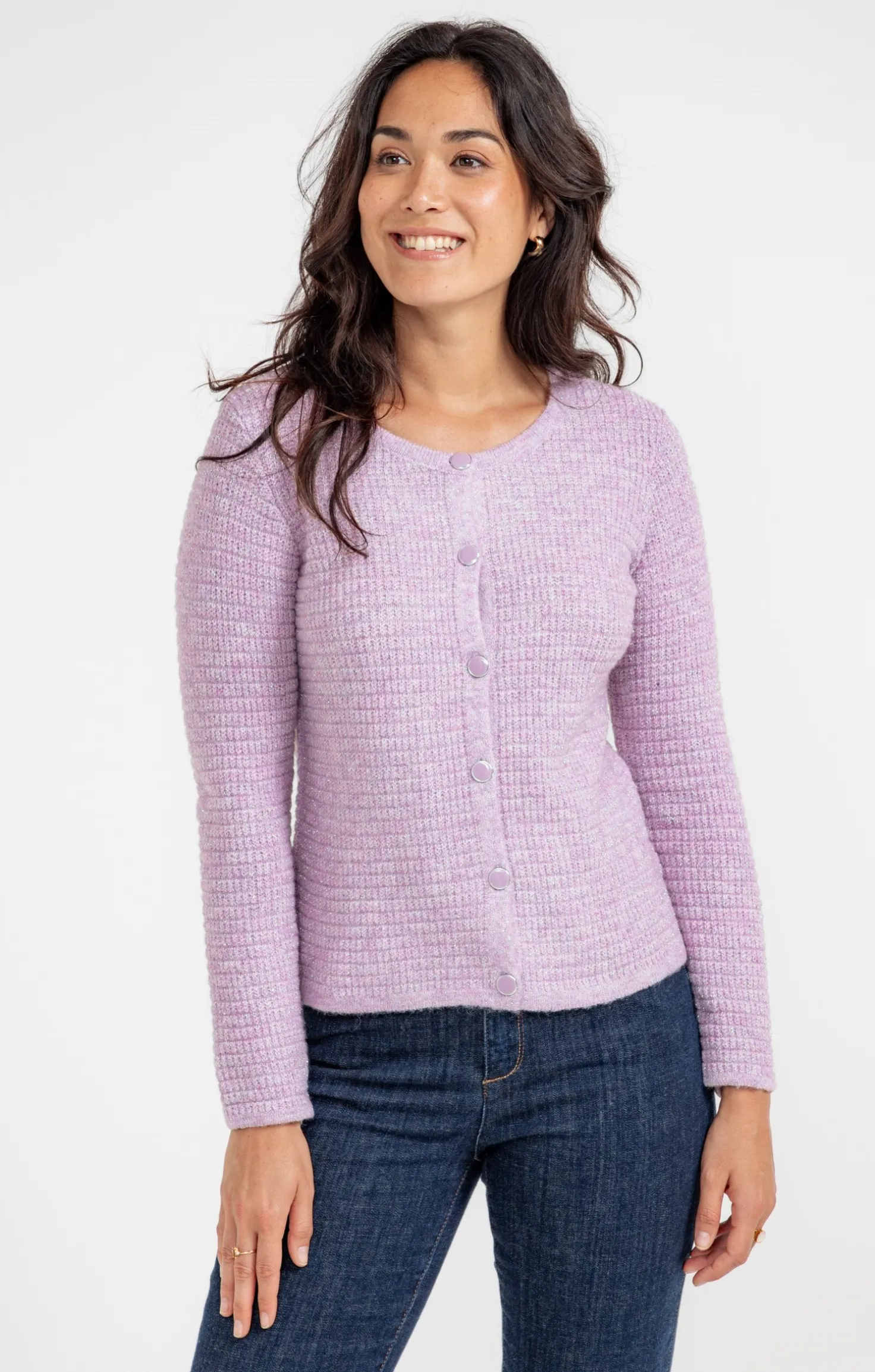 Armand Thiery Cardigan fantaisie - Lilas Cheap