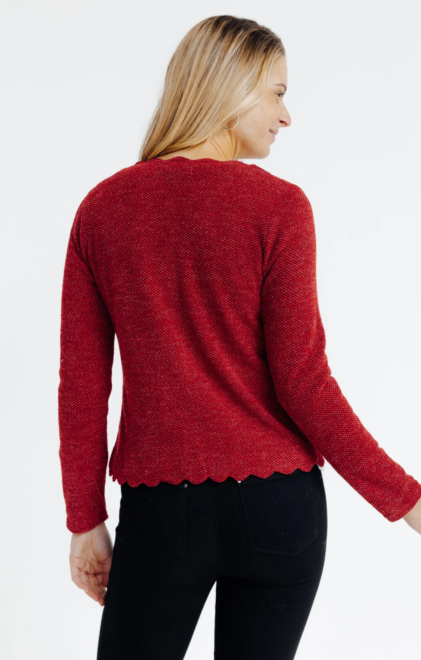 Armand Thiery Cardigan festonné - Rouge Store