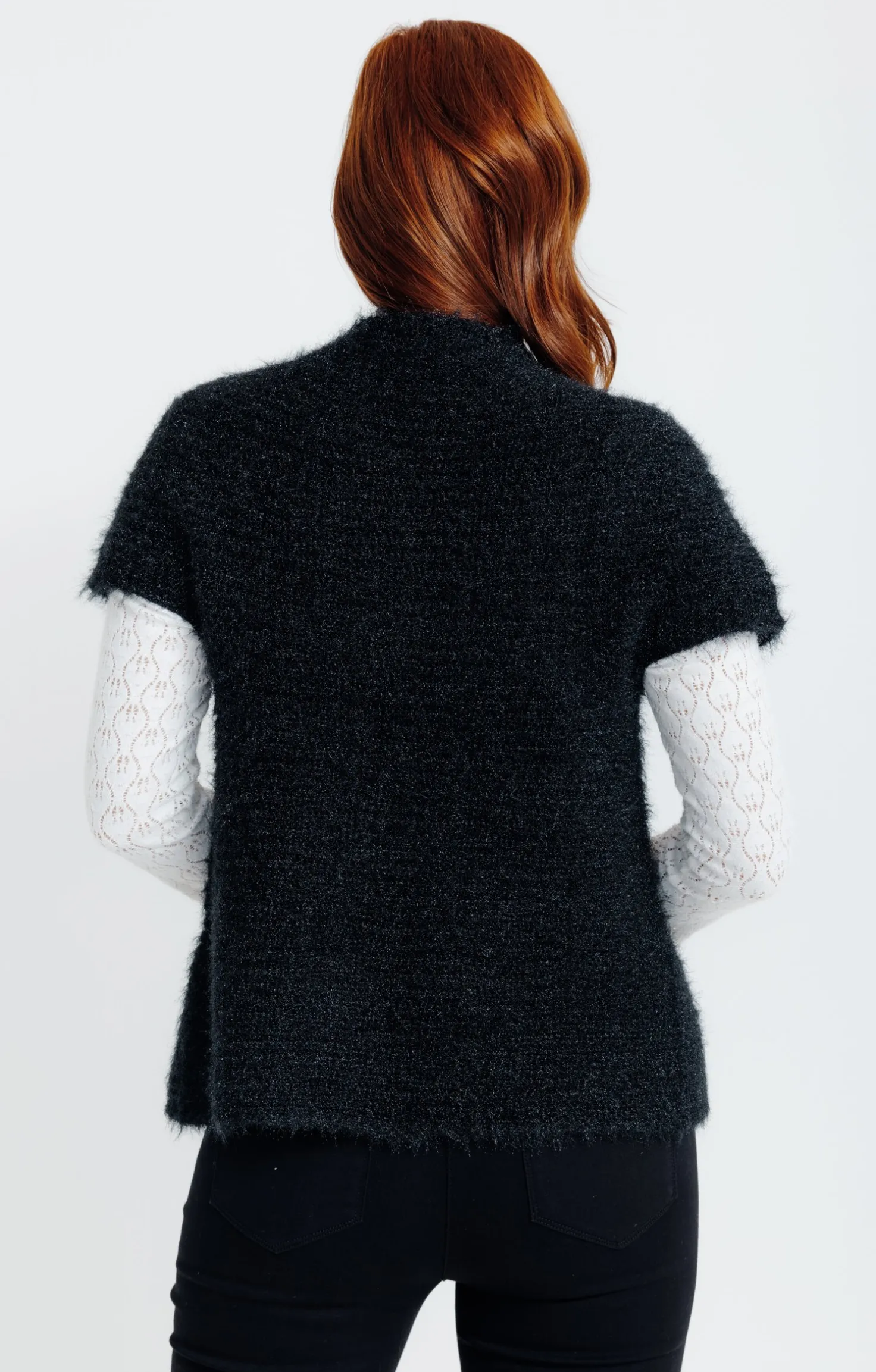 Armand Thiery Cardigan maille fluffy - Noir Discount