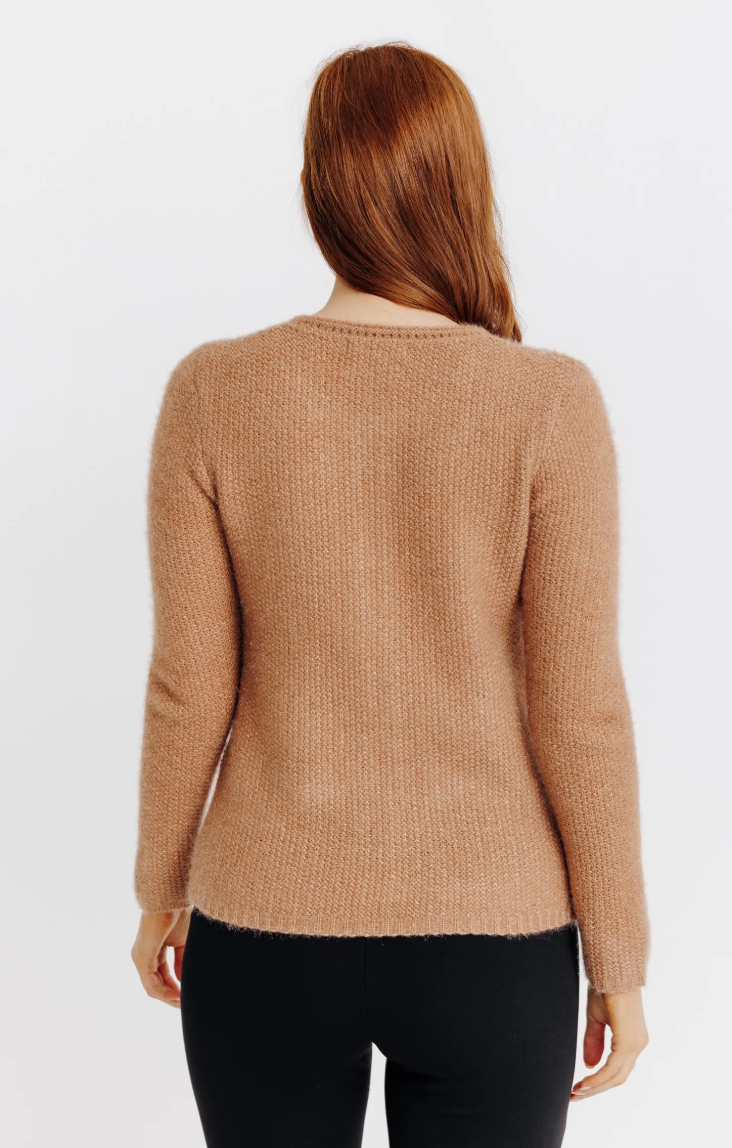 Armand Thiery Cardigan maille fluffy - Camel Outlet