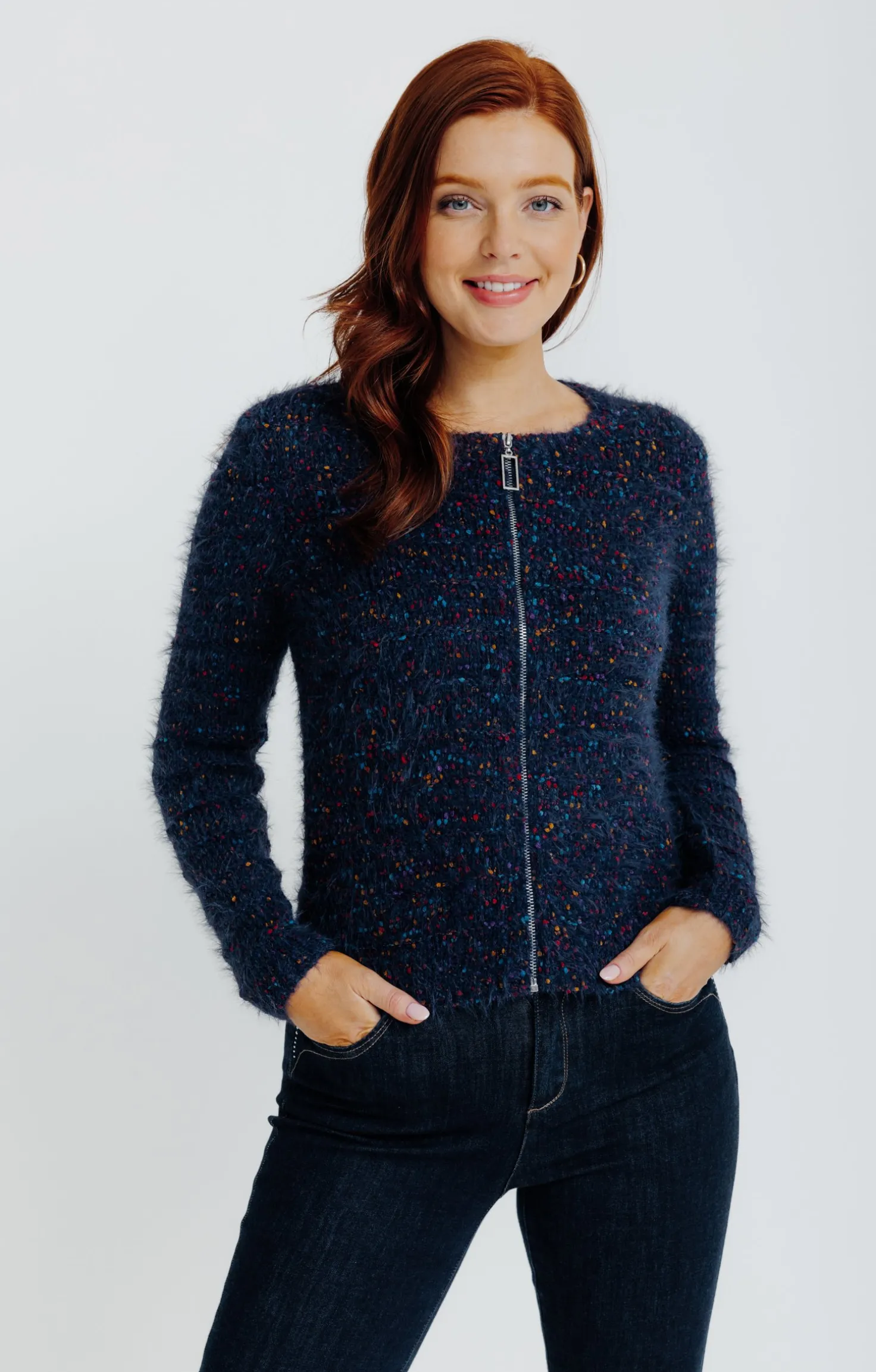 Armand Thiery Cardigan maille popcorn - Marine Discount