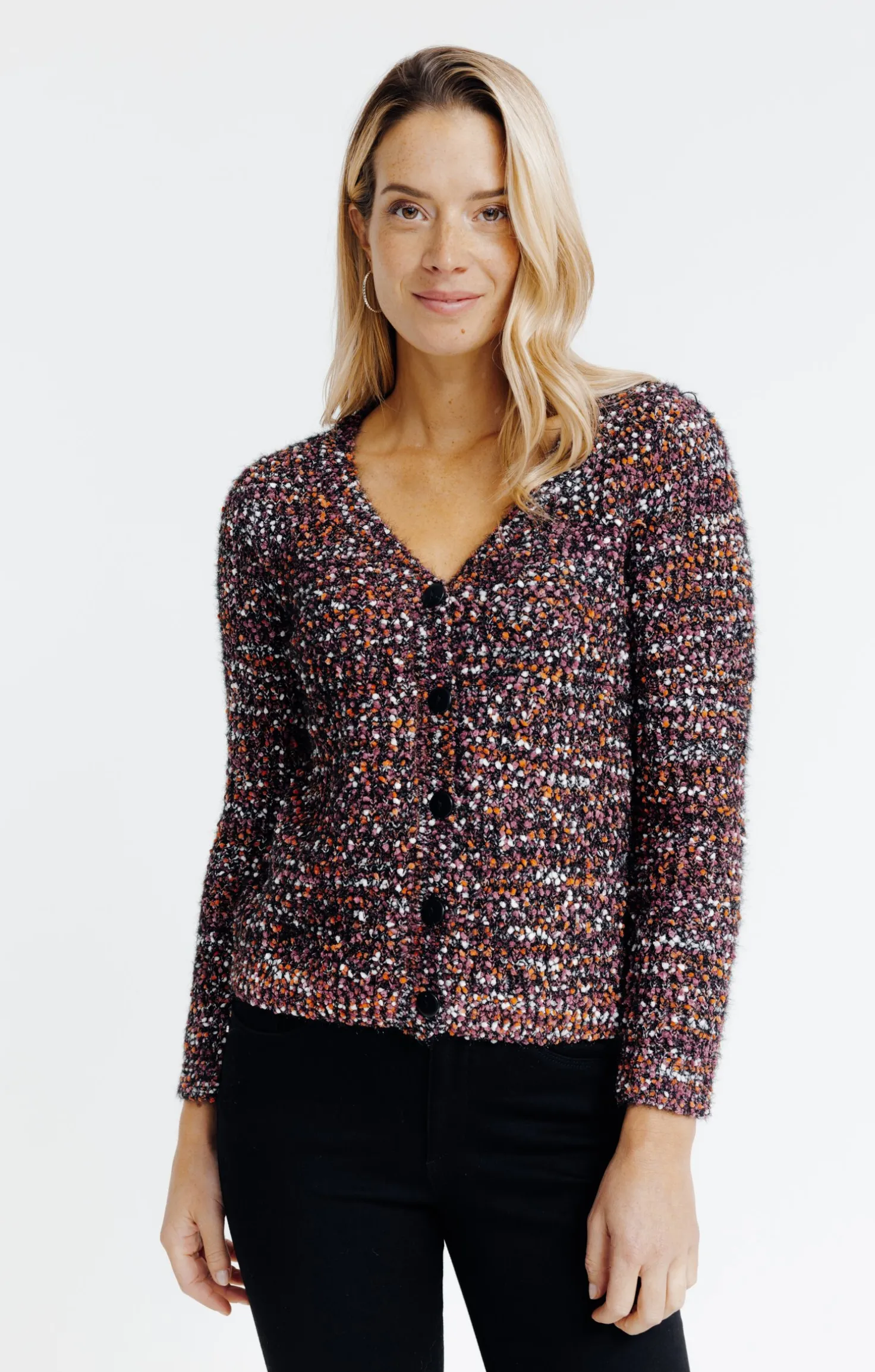 Armand Thiery Cardigan maille popcorn - Noir Hot