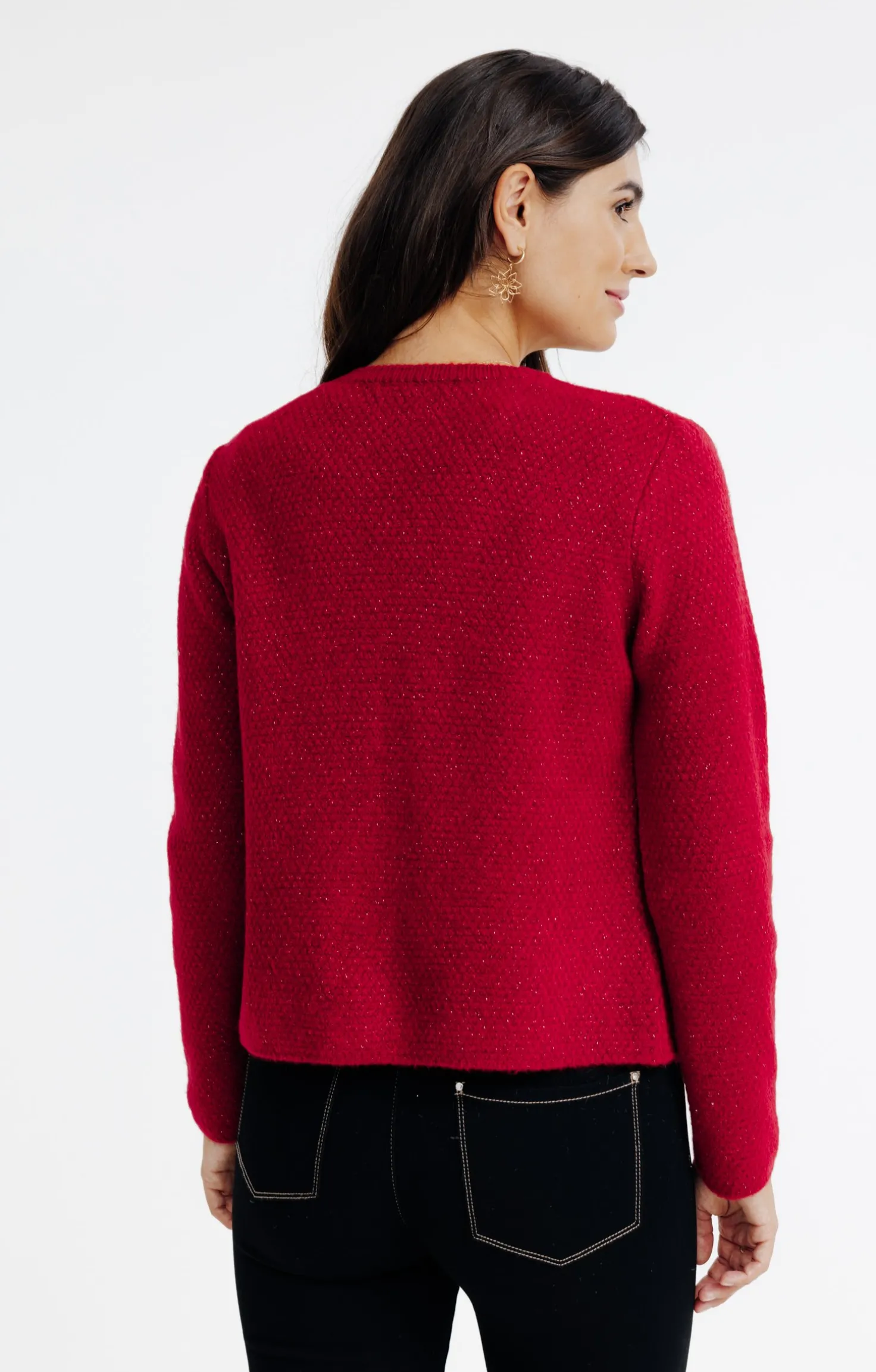 Armand Thiery CARDIGAN POINT FANTAISIE - Rouge Hot