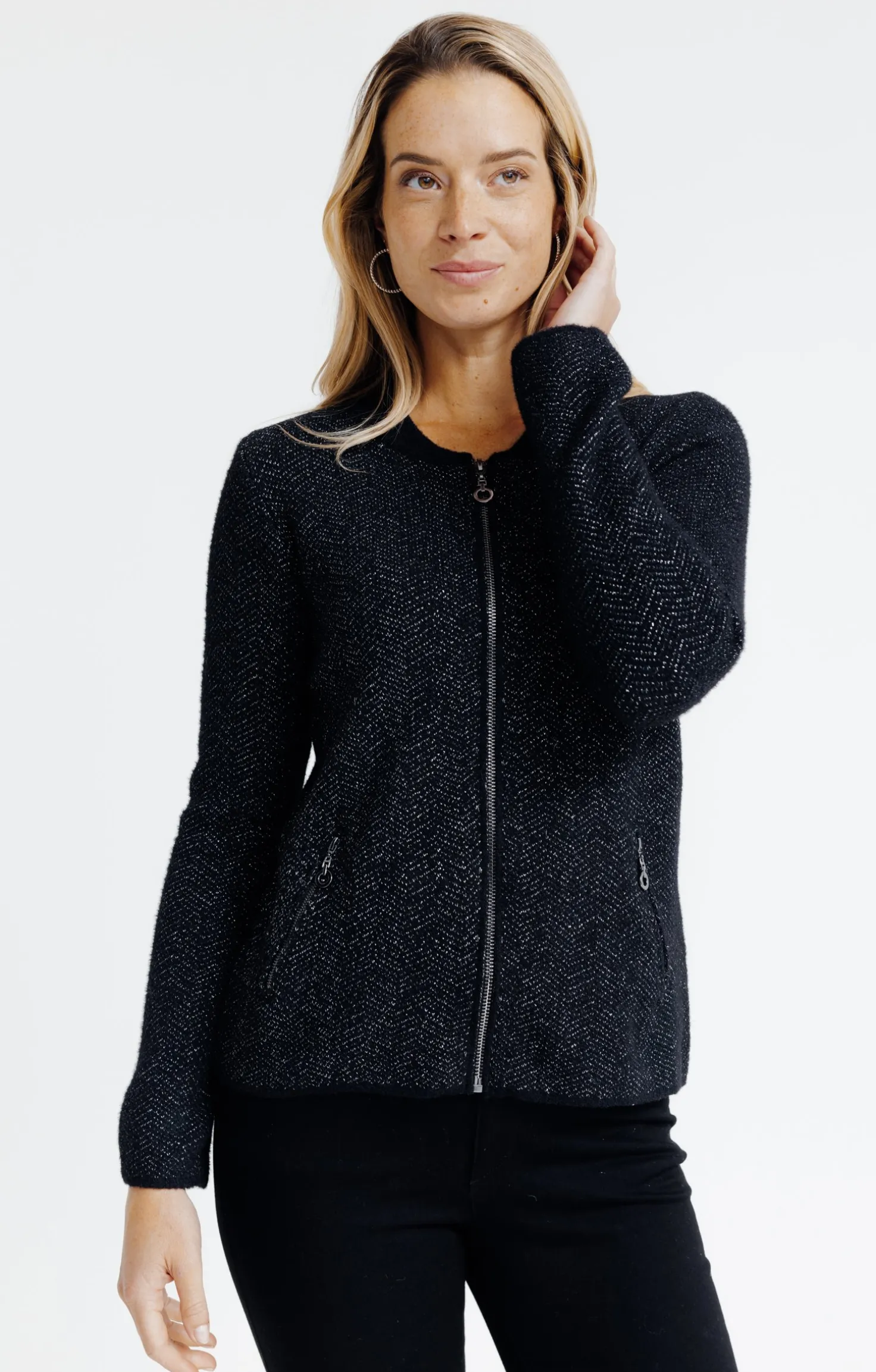 Armand Thiery Cardigan zippé - Noir Clearance