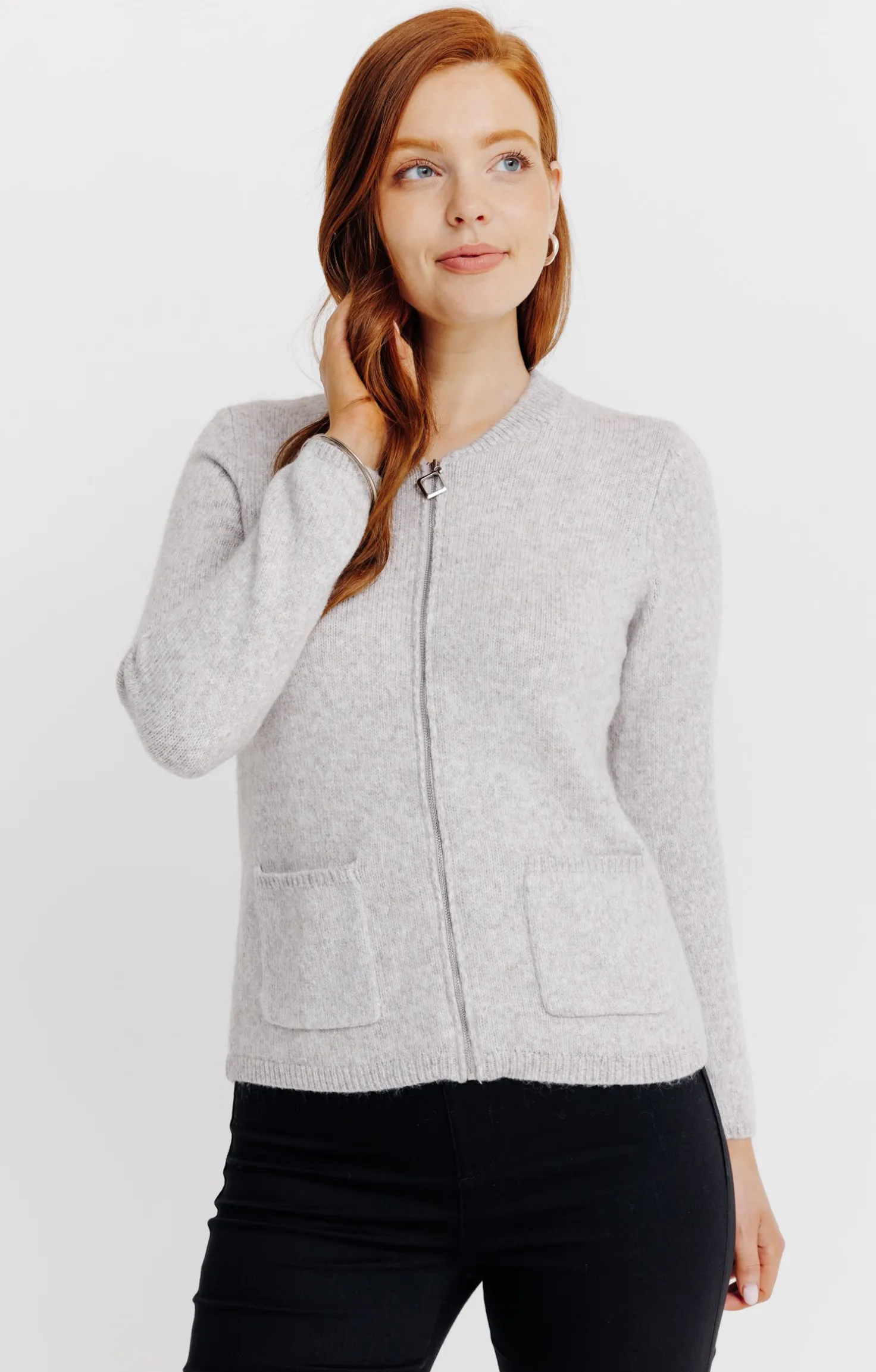 Armand Thiery Cardigan zippé - Taupe Clearance