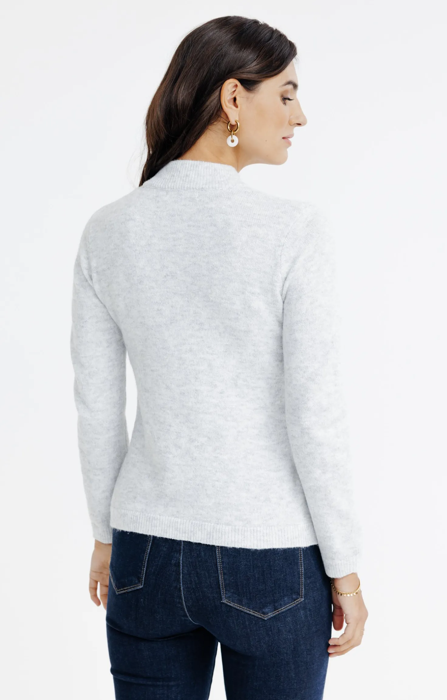 Armand Thiery CARDIGAN ZIPPE - Argent Cheap