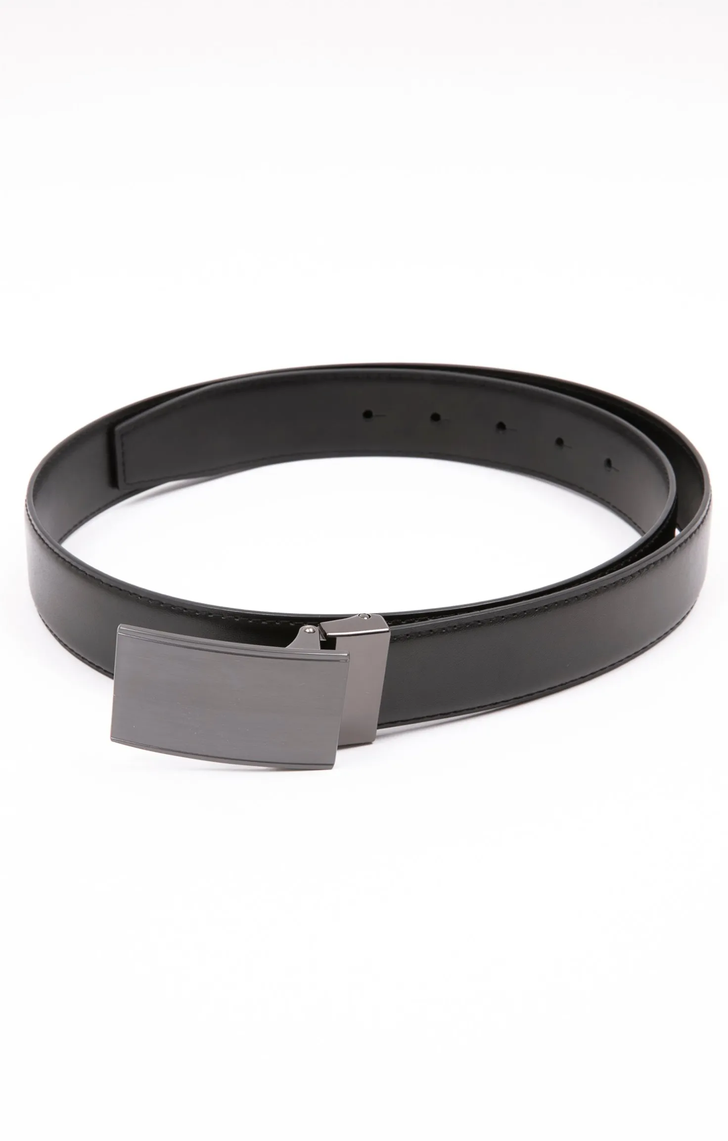 Armand Thiery Ceinture à plaque CURVE - Noir Flash Sale