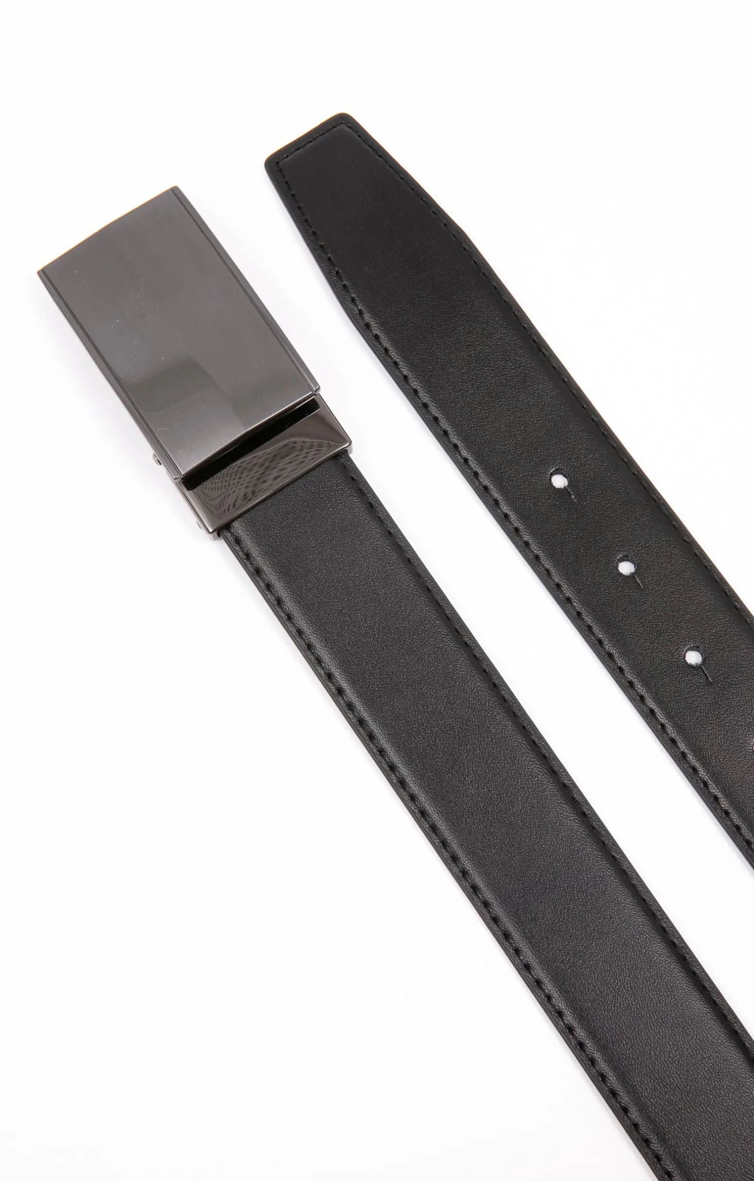 Armand Thiery Ceinture à plaque CURVE - Noir Flash Sale