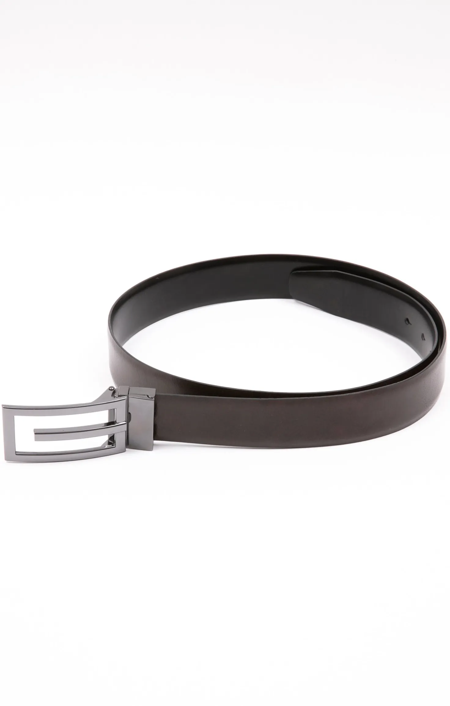 Armand Thiery Ceinture à plaque réversible - Noir Discount