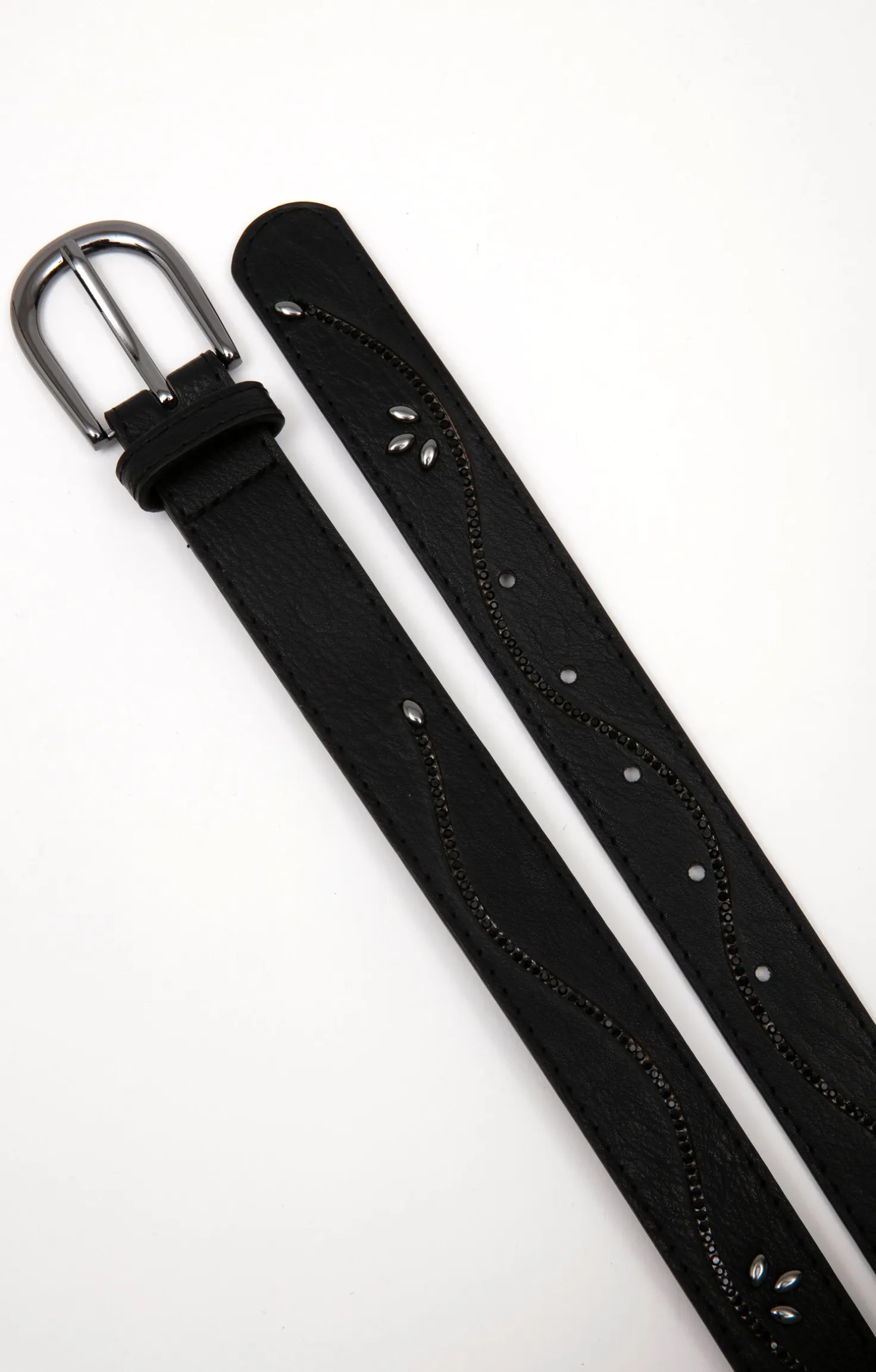 Armand Thiery Ceinture avec strass - Noir Best Sale