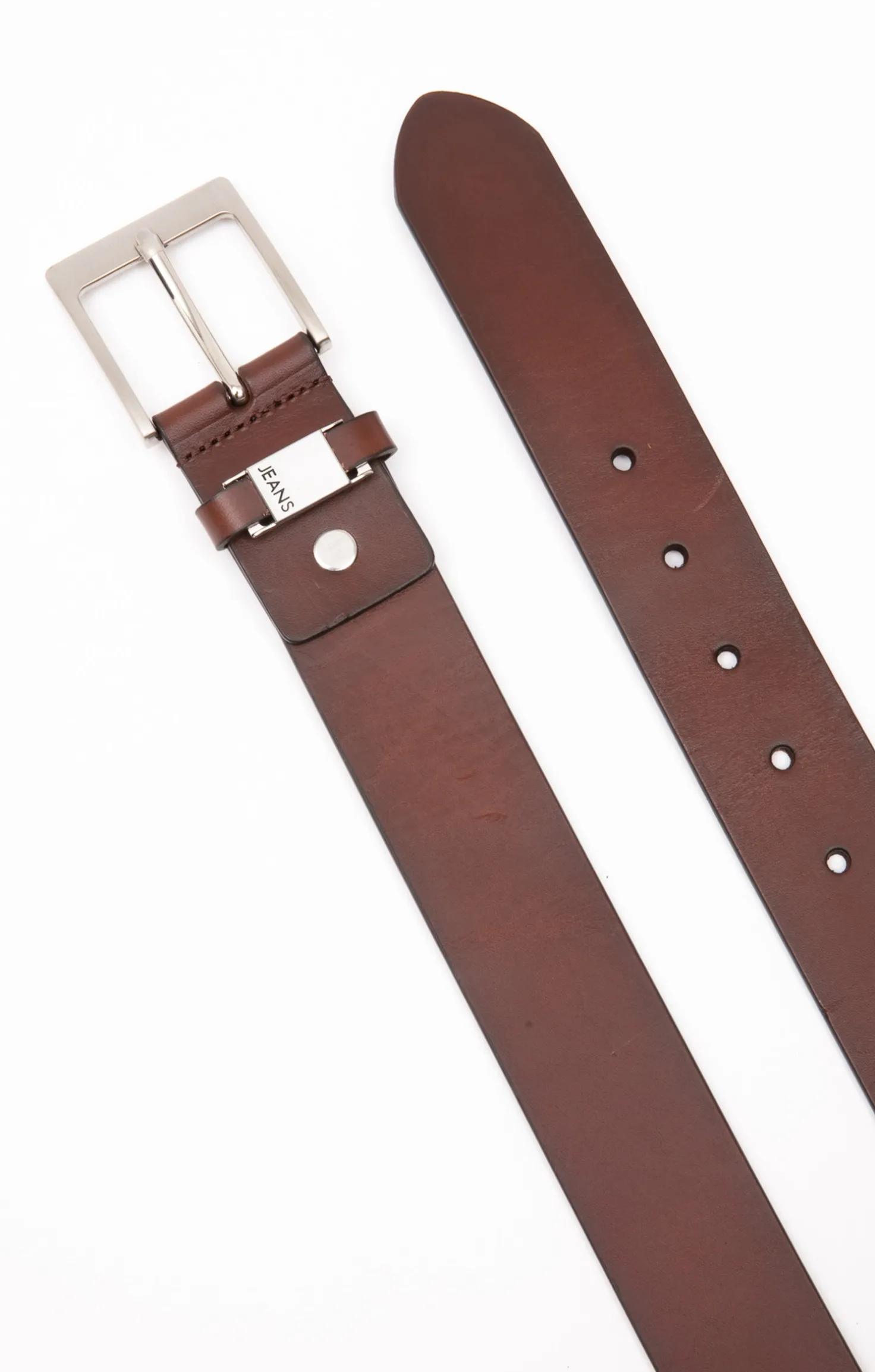 Armand Thiery Ceinture en cuir pleine fleur - Marron Clearance