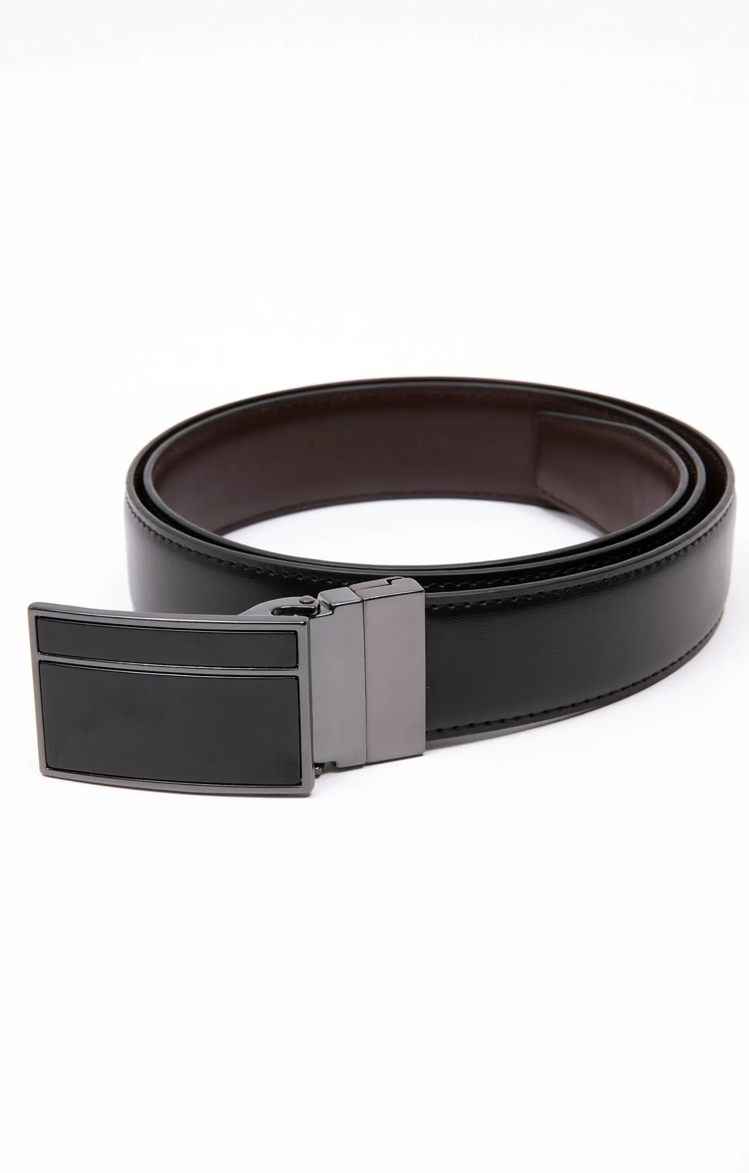 Armand Thiery Ceinture réversible plaque - Noir New