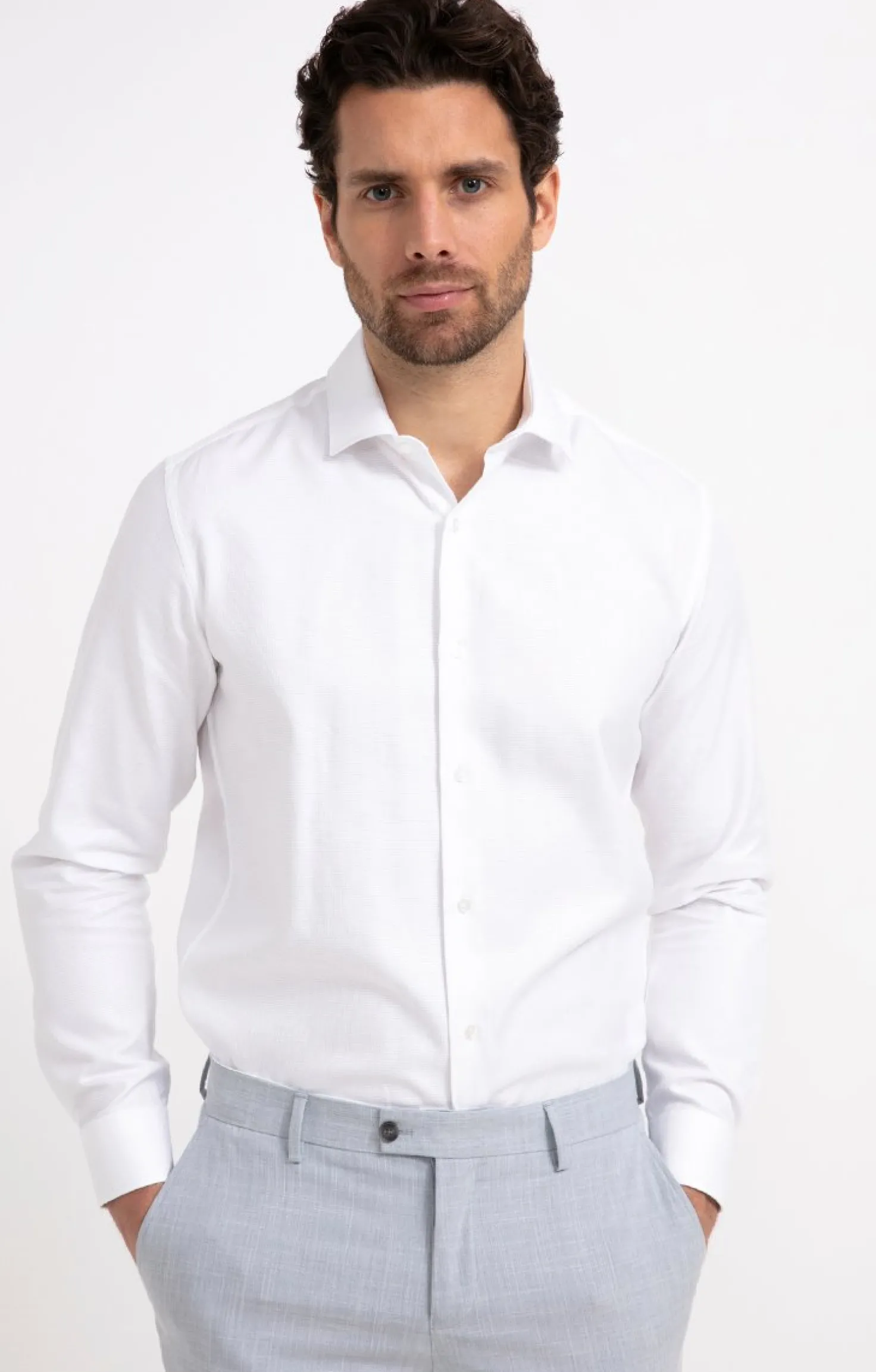 Armand Thiery Chemise manches longues coupe regular - Blanc Best