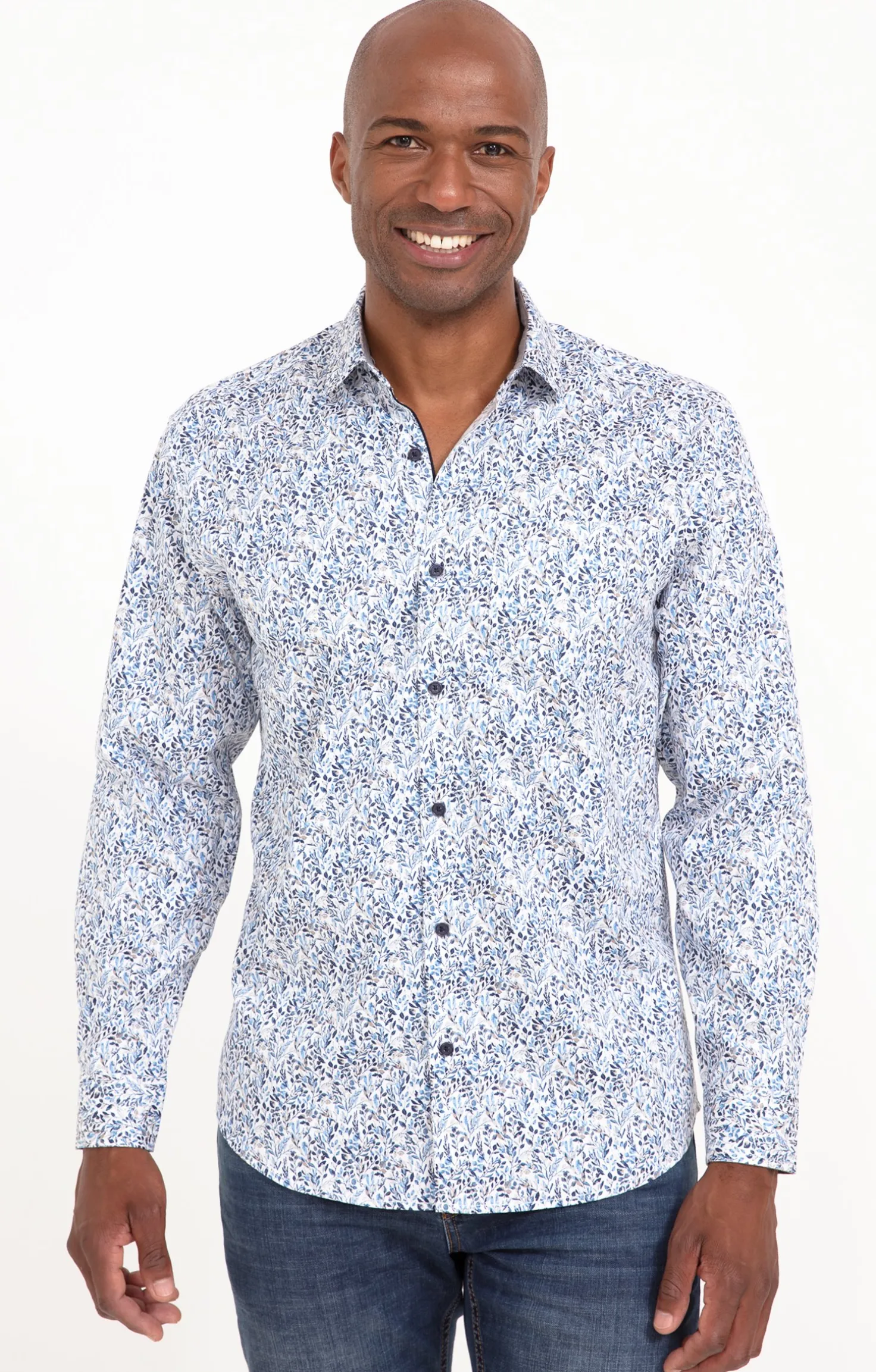 Armand Thiery Chemise manches longues MARCUS - Bleu Sale