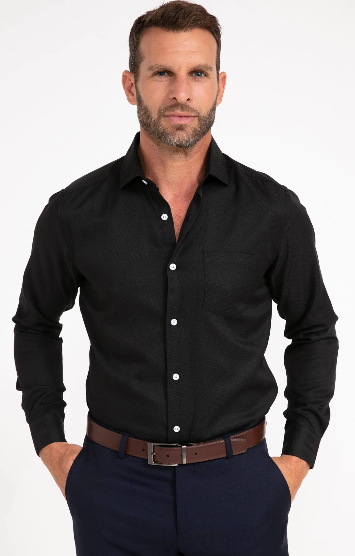 Armand Thiery CHEMISE VILLE FLECHE AJUSTÉE - Noir Best