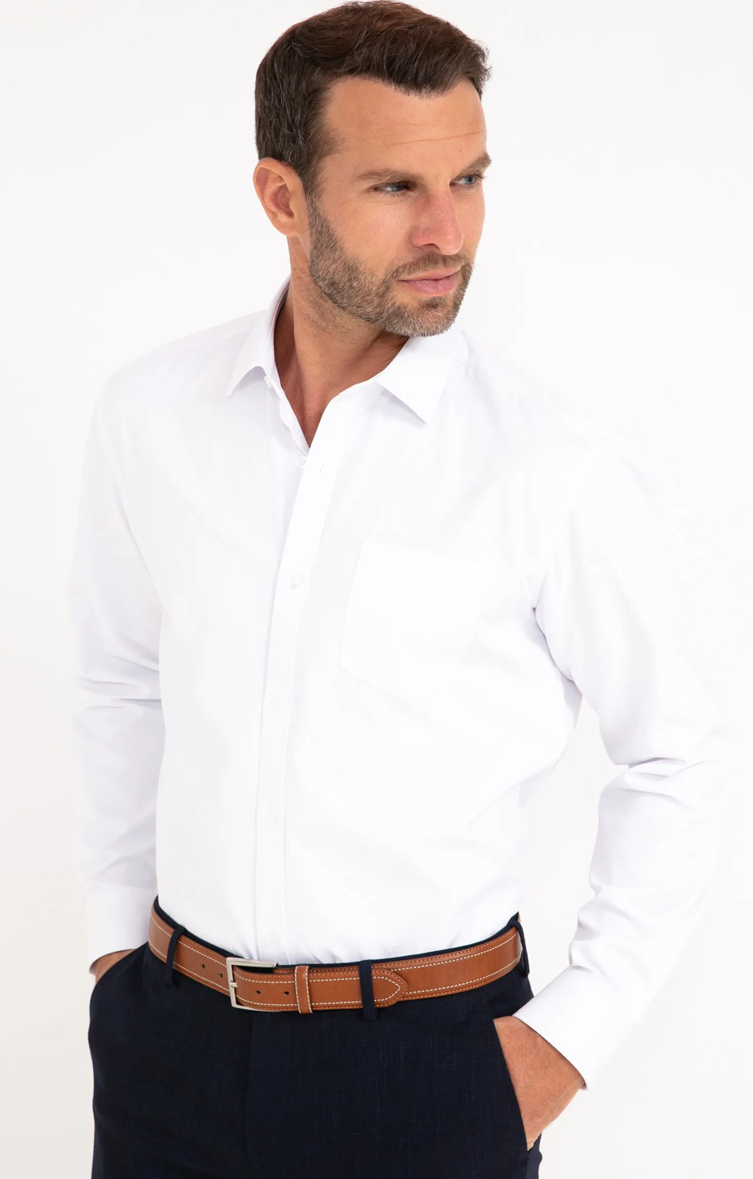 Armand Thiery CHEMISE VILLE WHITEDIAG REGULAR - Blanc Discount