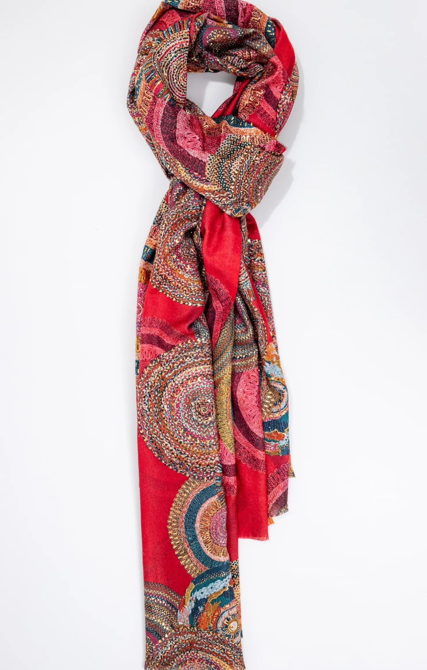 Armand Thiery FOULARD CHAUD IMPRIME - Rouge Sale