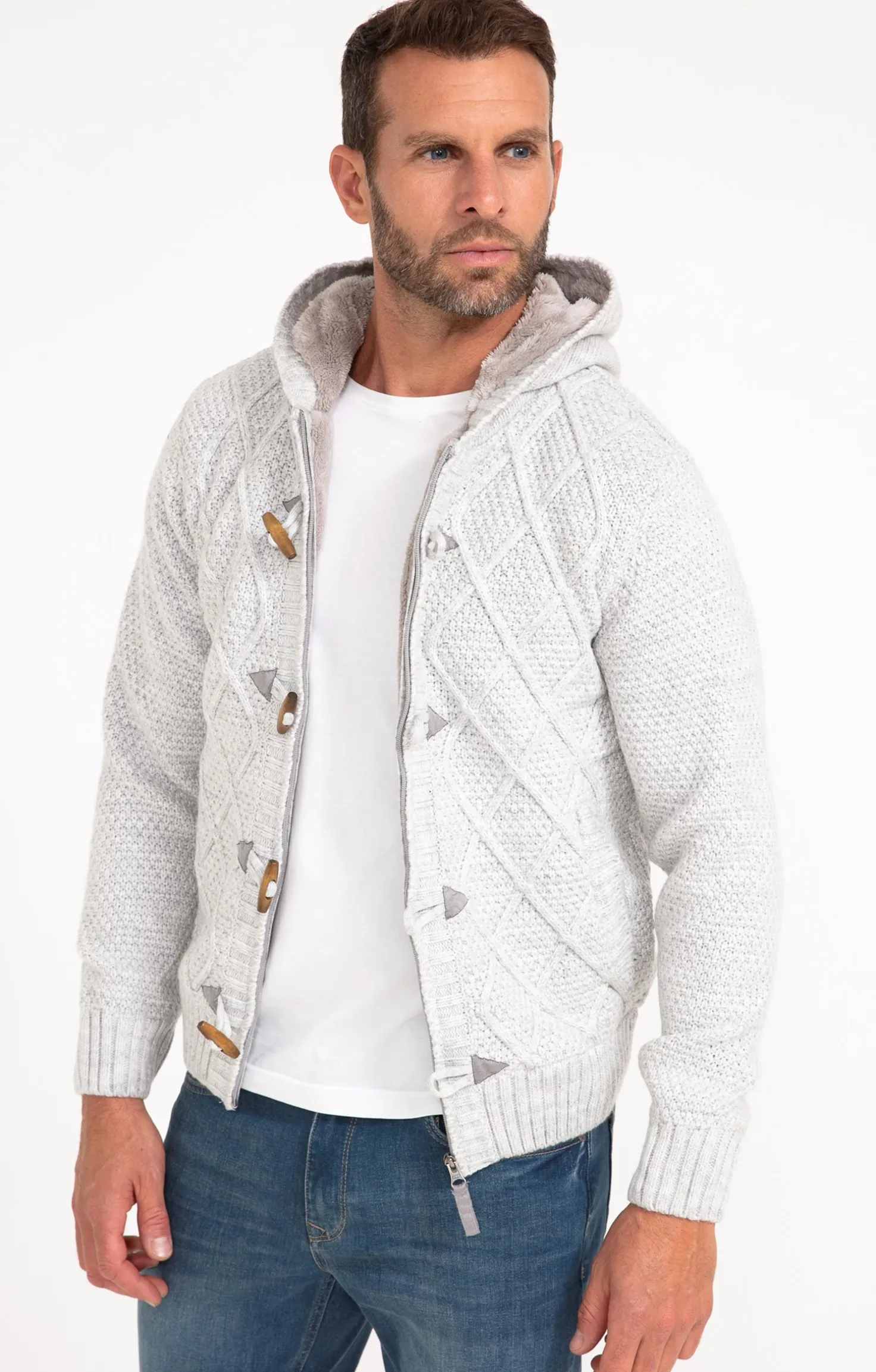 Armand Thiery Gilet doublé sherpa avec capuche - Grisclair Best Sale