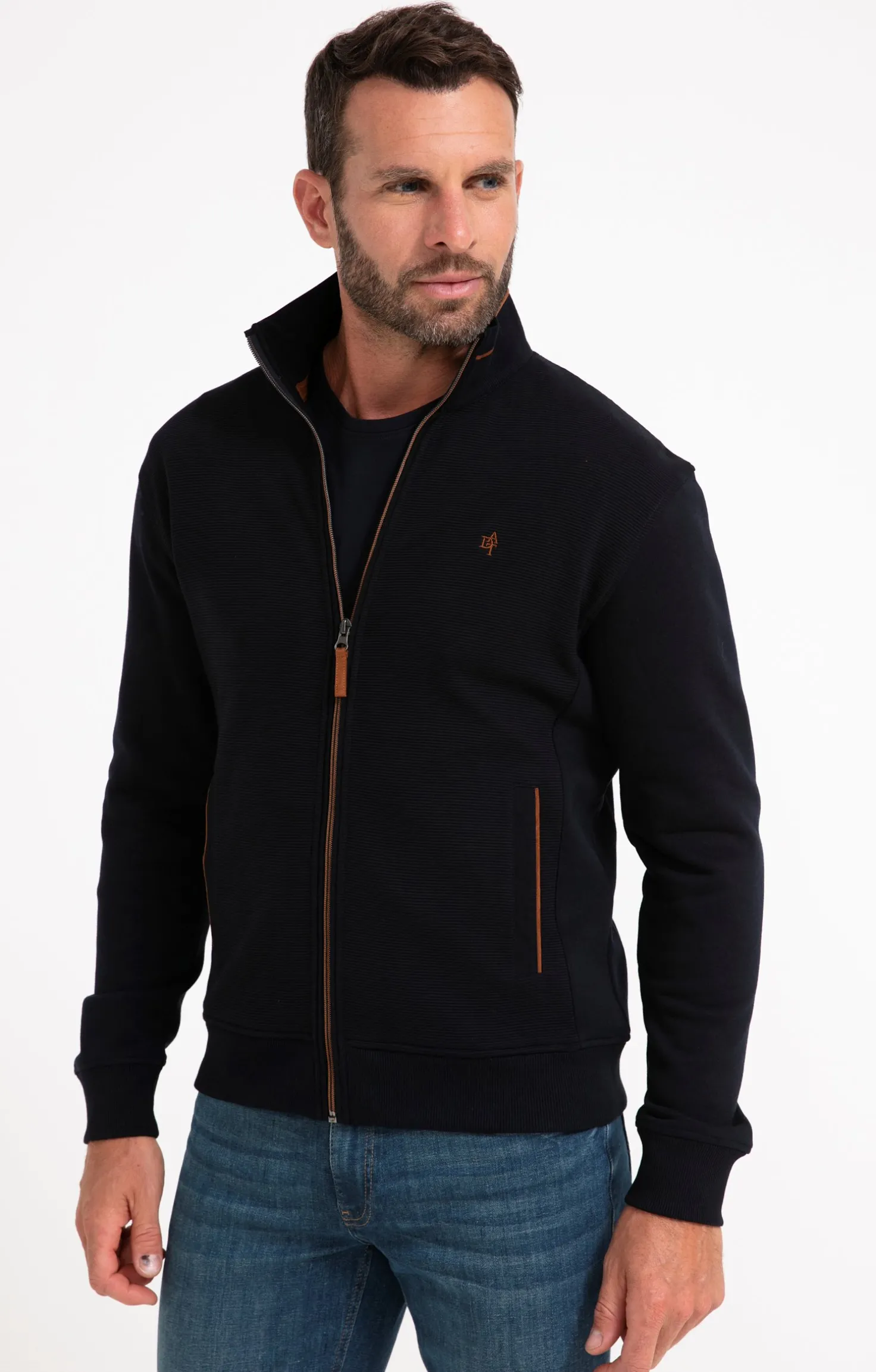 Armand Thiery Gilet manches longues Bimat - Marine Sale