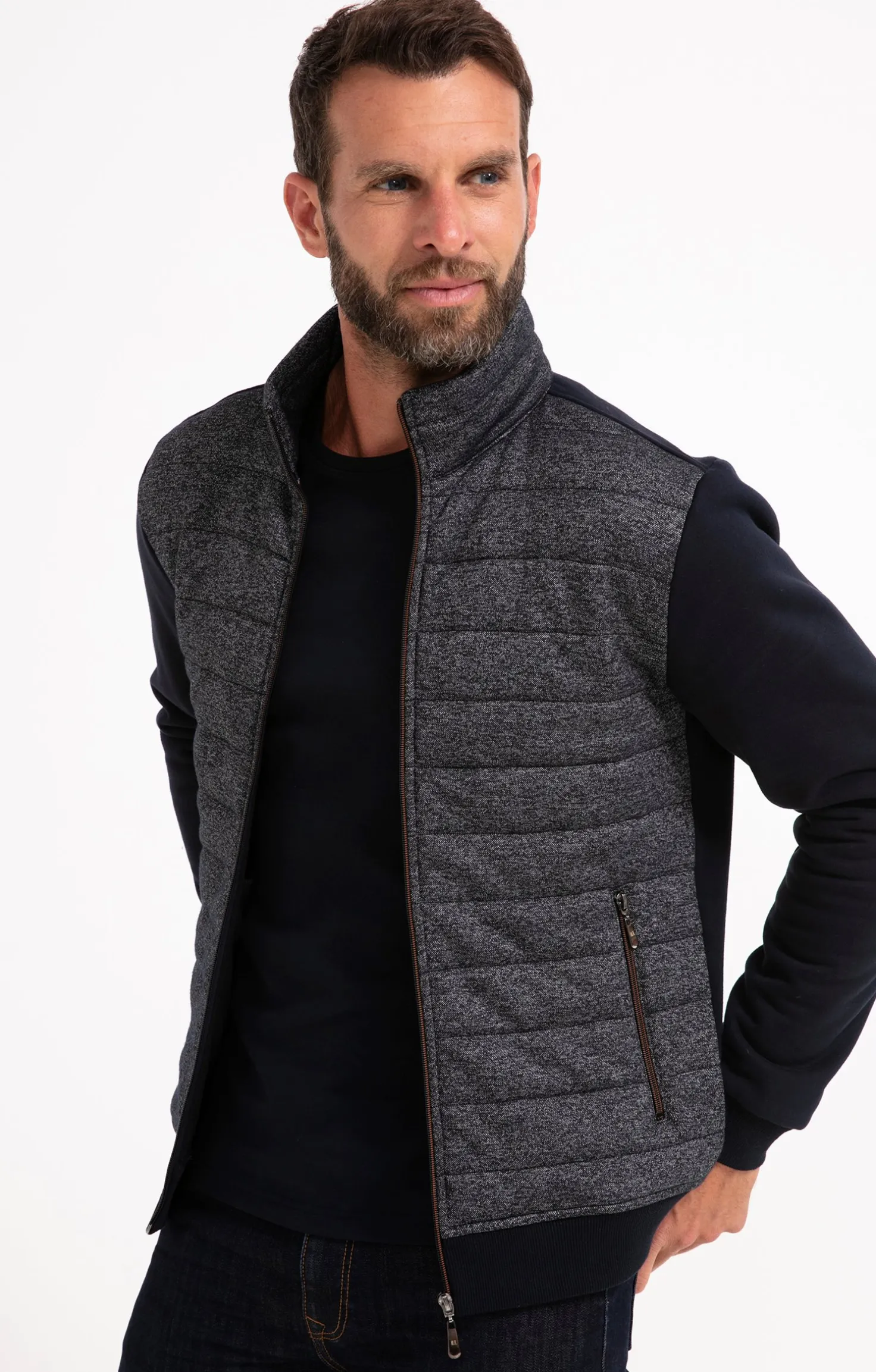 Armand Thiery Gilet manches longues Comfy - Marine Cheap