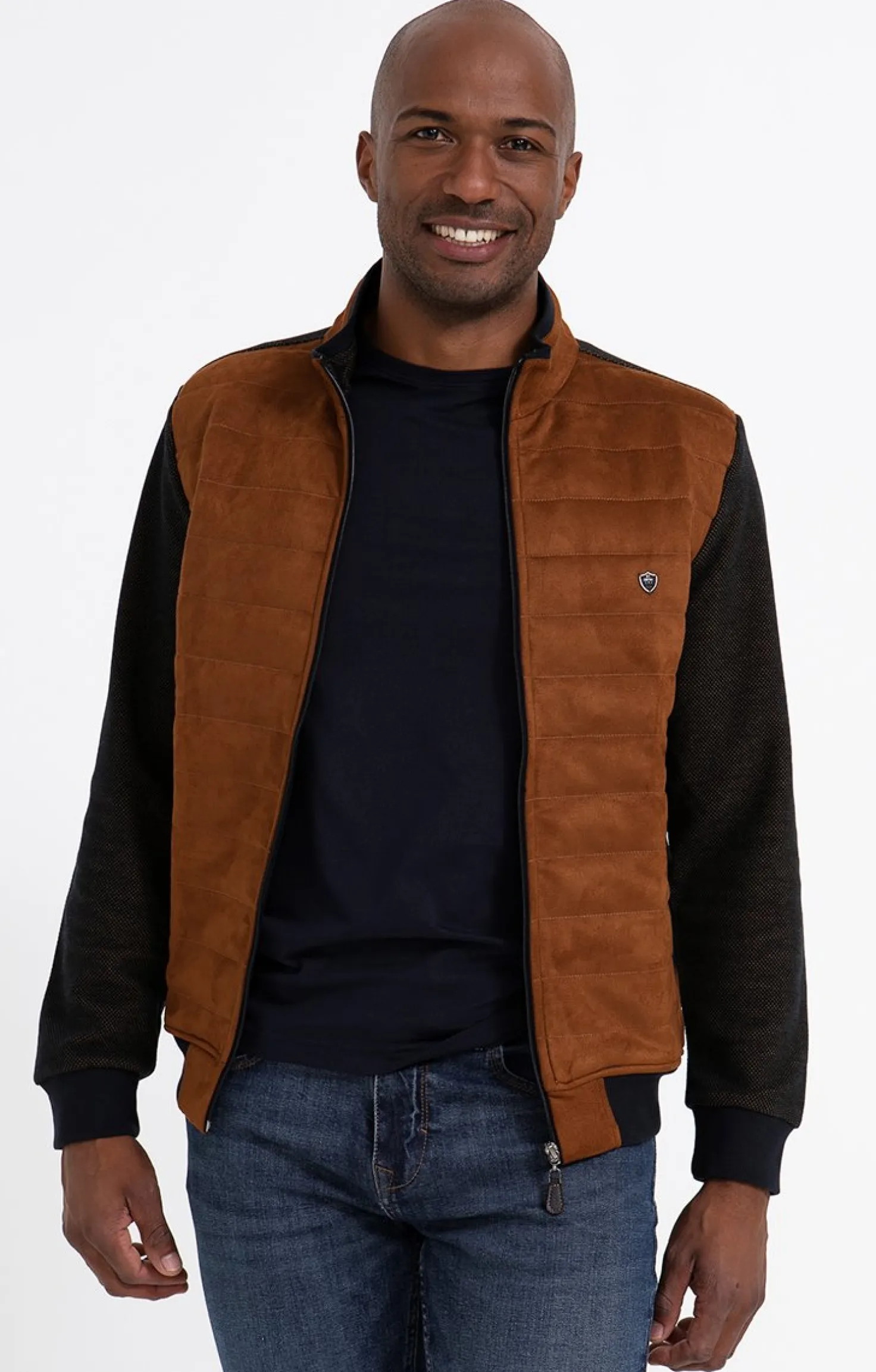 Armand Thiery Gilet manches longues Suedy - Camel Hot