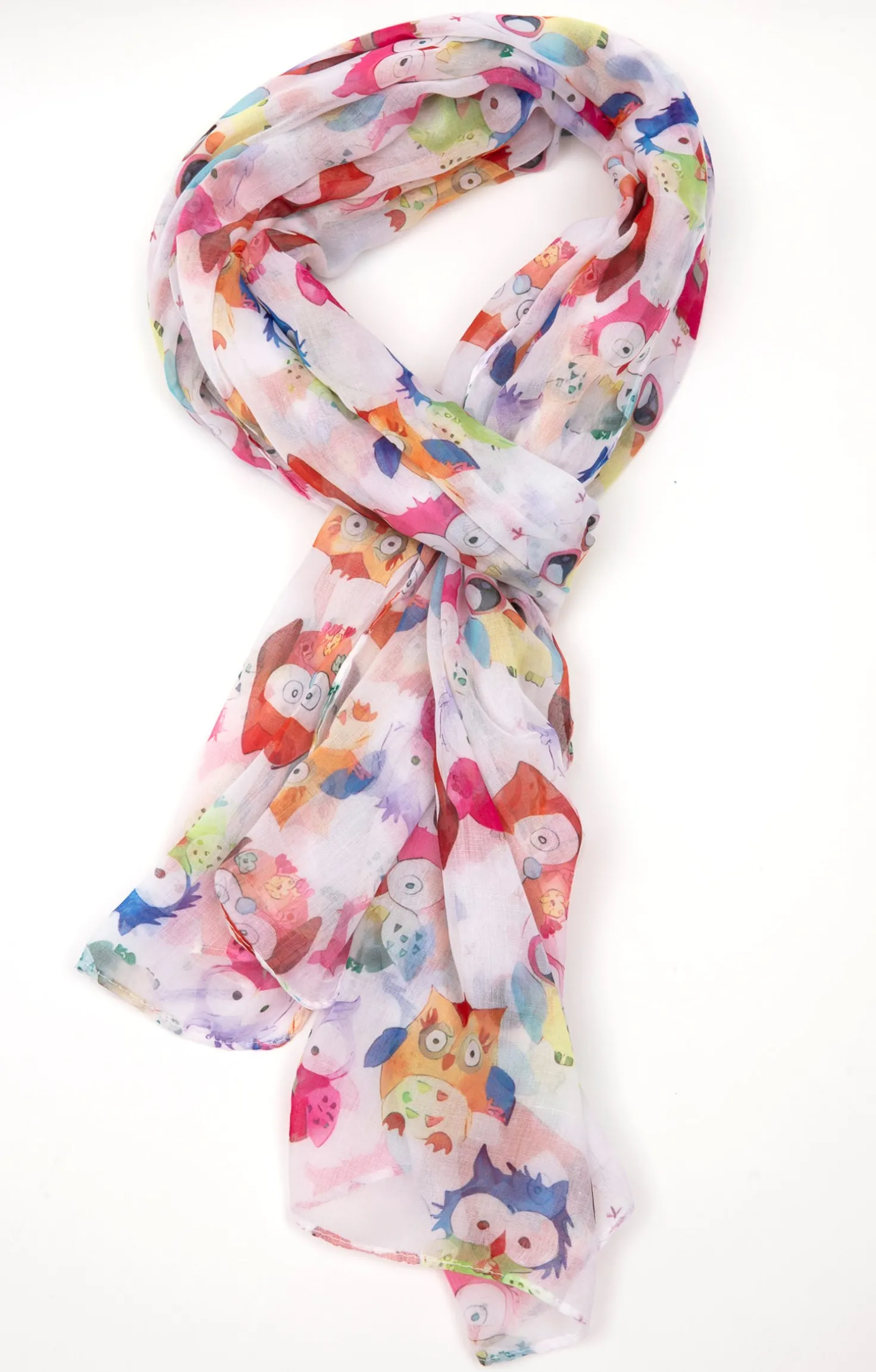 Armand Thiery Grand foulard léger motif hibou - Multicolore Online