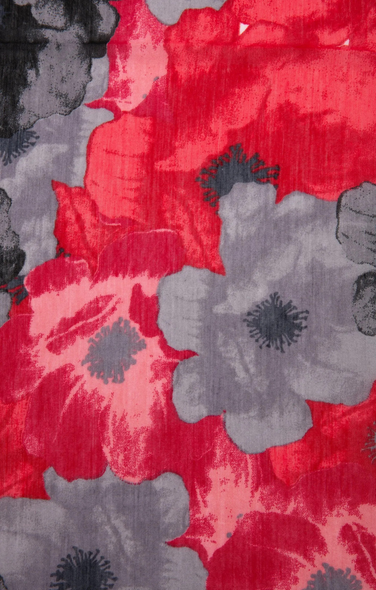 Armand Thiery Grand foulard motifs fleurs - Rouge Online