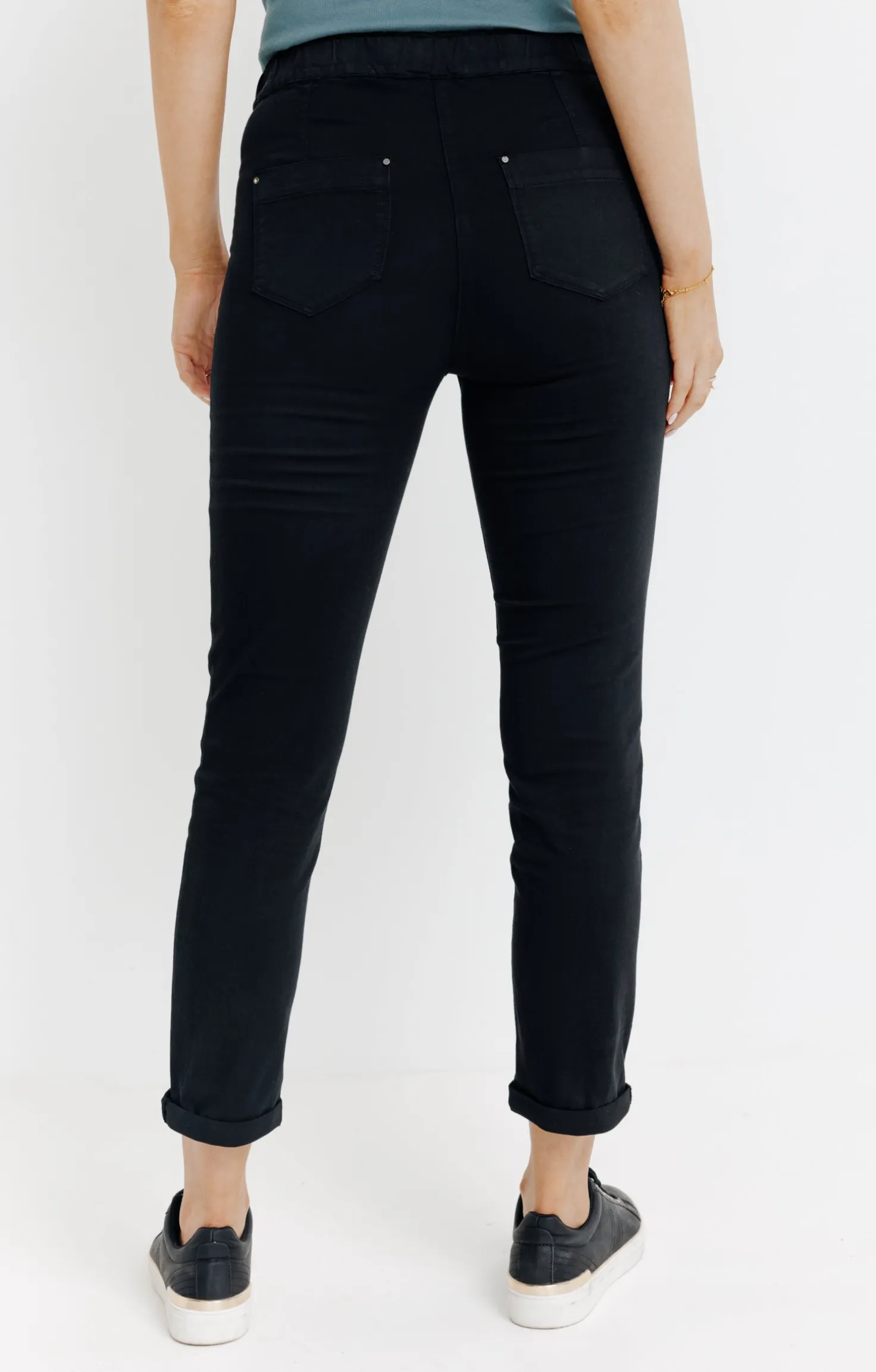 Armand Thiery Jogging coton stretch élastiqué dos - Noir Store