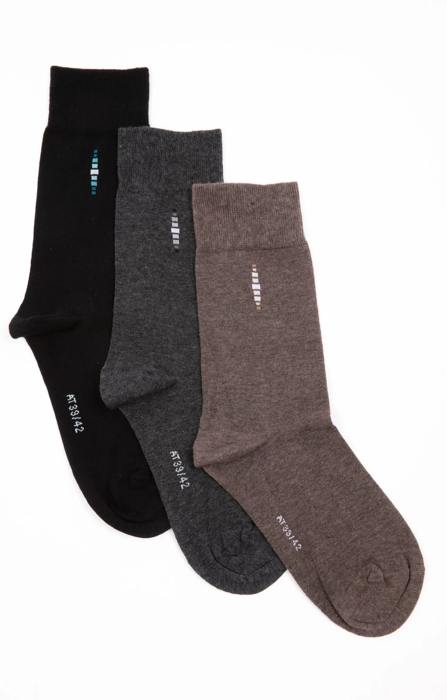 Armand Thiery Lot de 3 paires de chaussettes BAGUETTE - Marron New