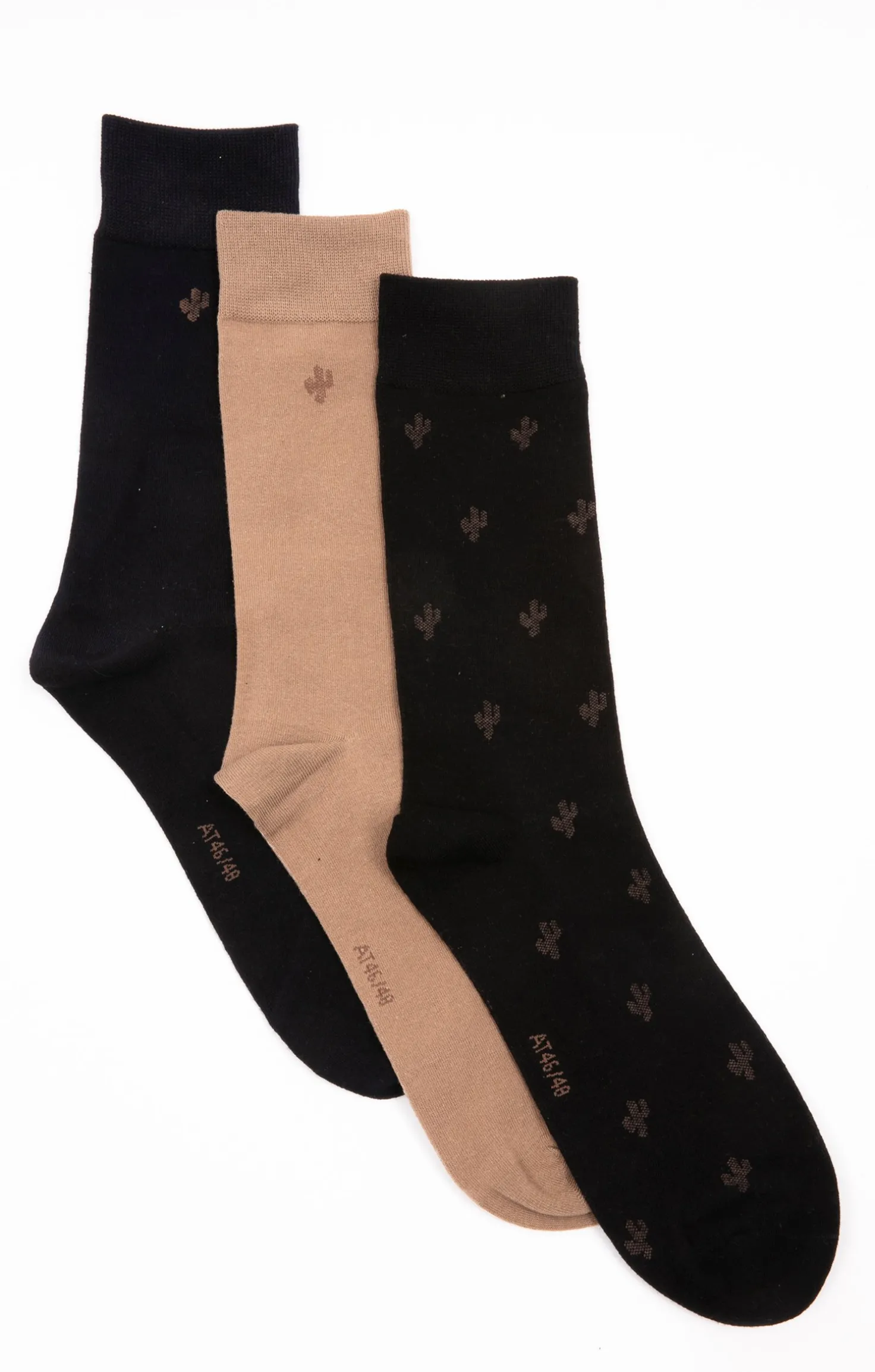 Armand Thiery Lot de 3 paires de chaussettes CACTUS - Noir Fashion