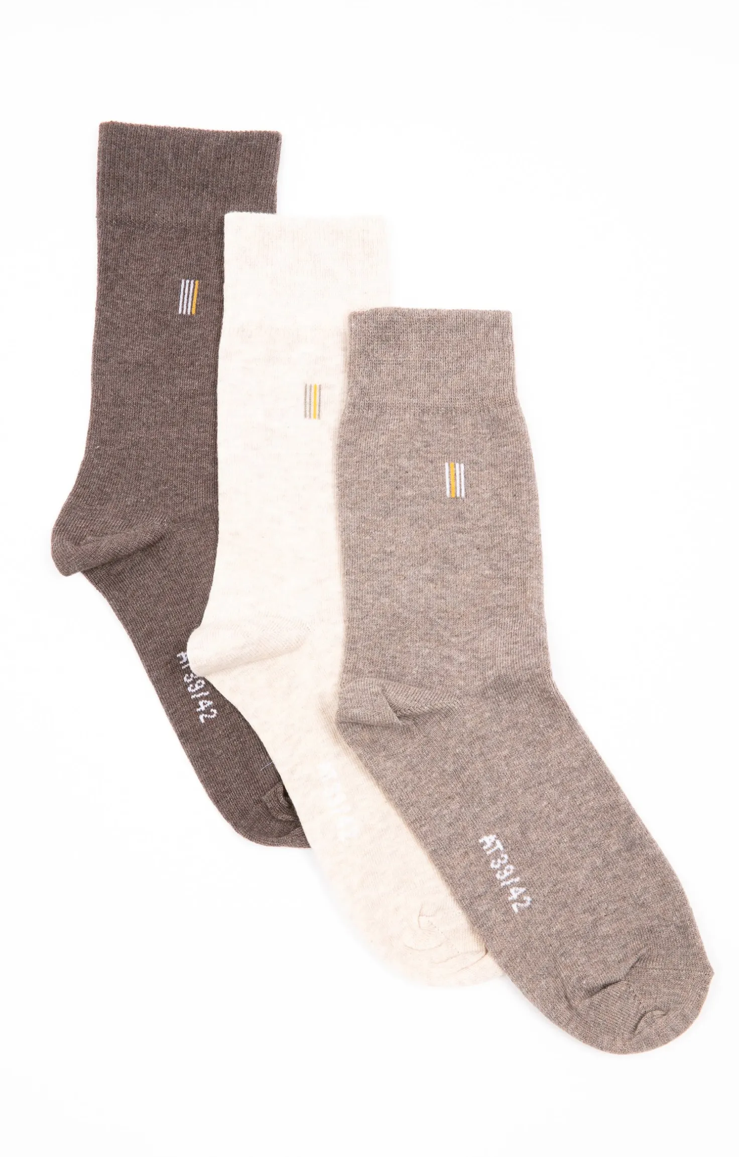 Armand Thiery Lot de 3 paires de chaussettes LINE - Marron Best Sale