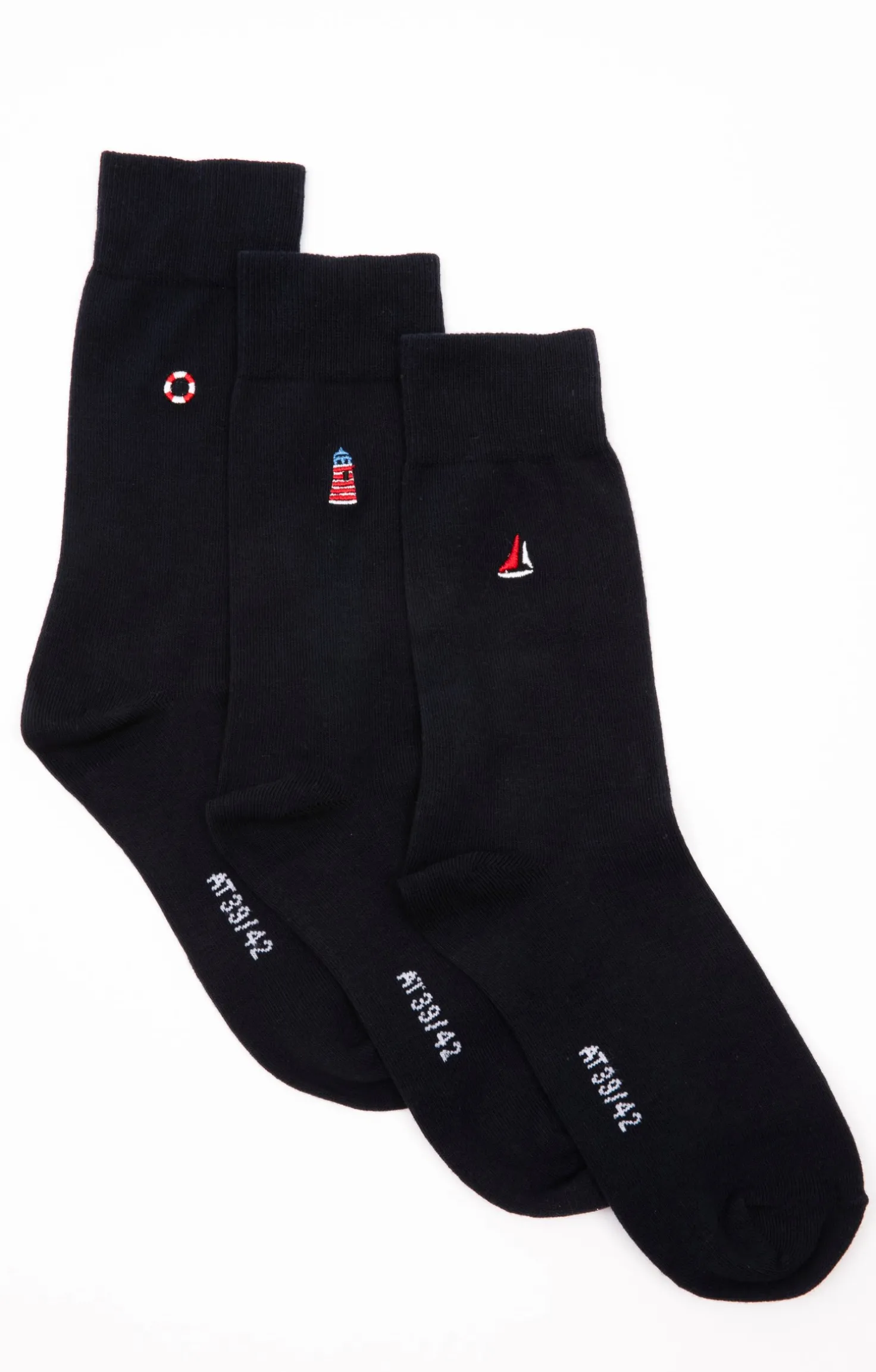 Armand Thiery Lot de 3 paires de chaussettes Nautic - Marine Sale