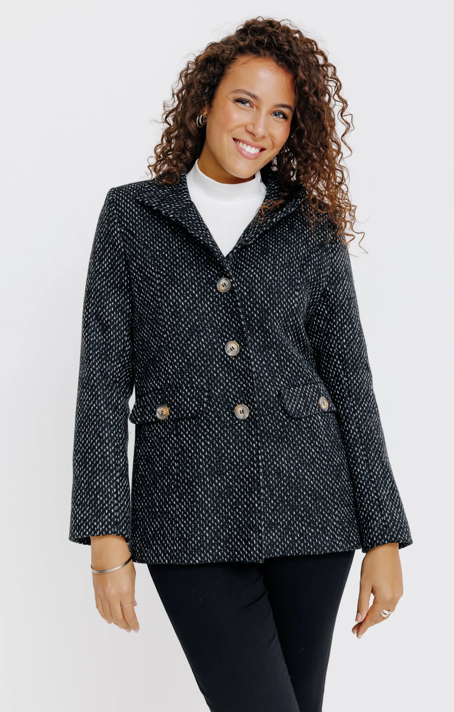 Armand Thiery Manteau col montant - Noir Outlet