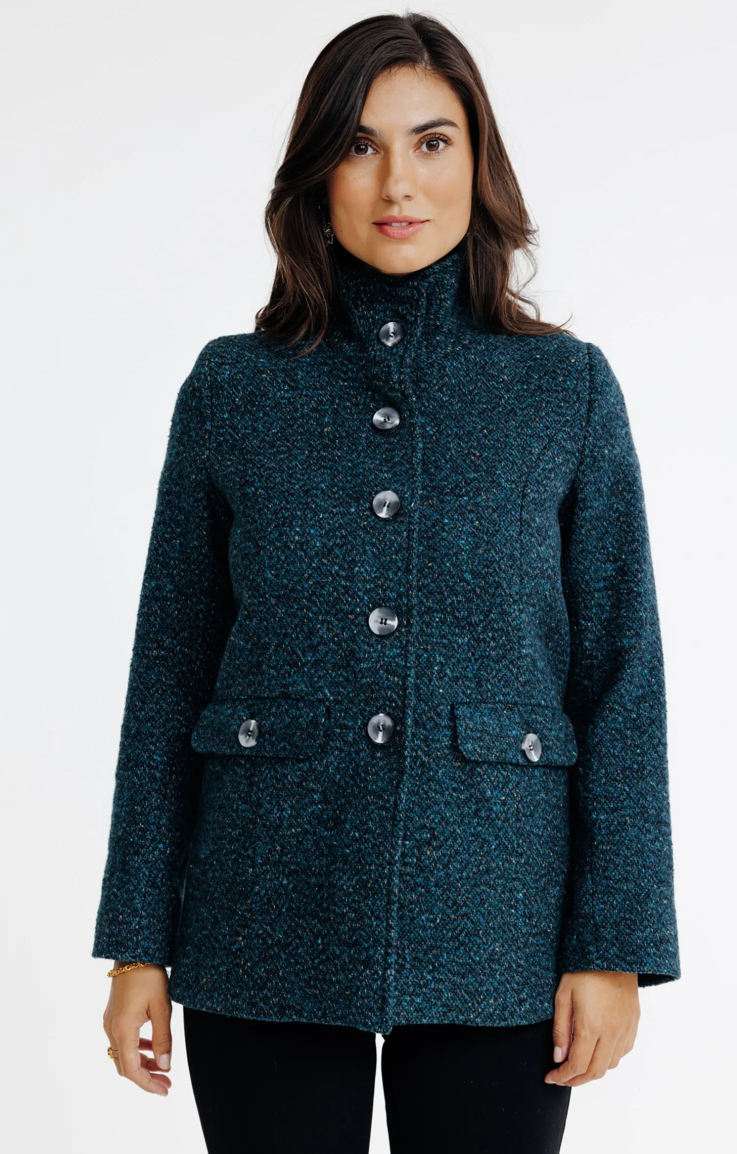 Armand Thiery Manteau col montant - Pétrole Shop