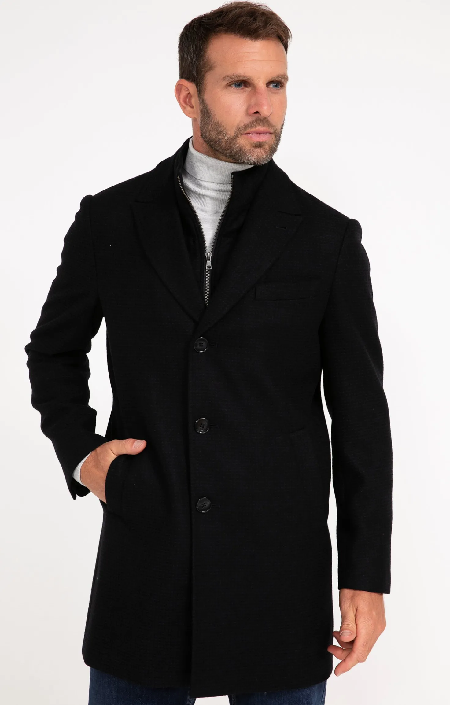 Armand Thiery Manteau mi-long BLUGAUFRE - Marine Sale