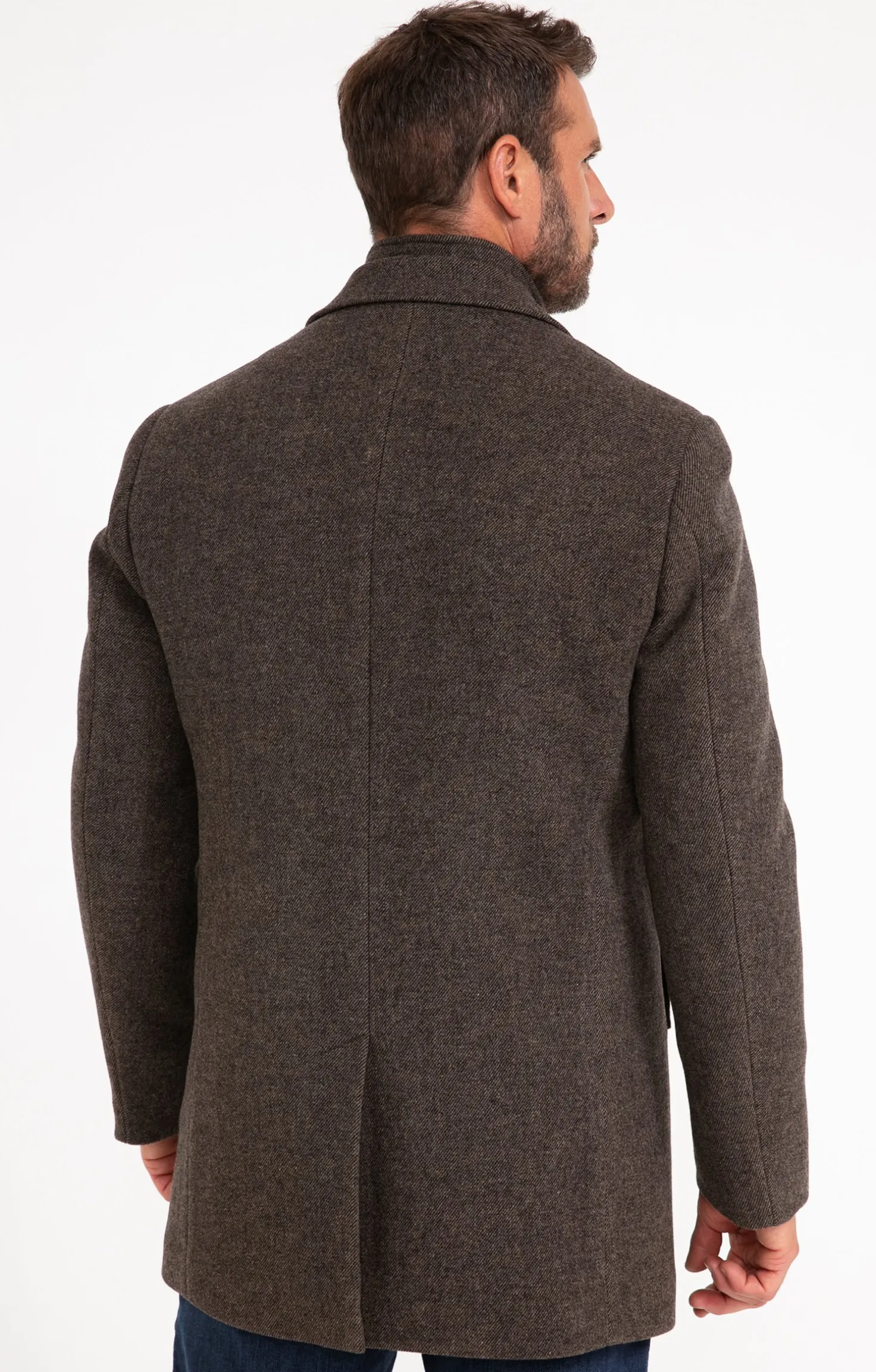 Armand Thiery Manteau mi-long BROWNIE - Marron Shop