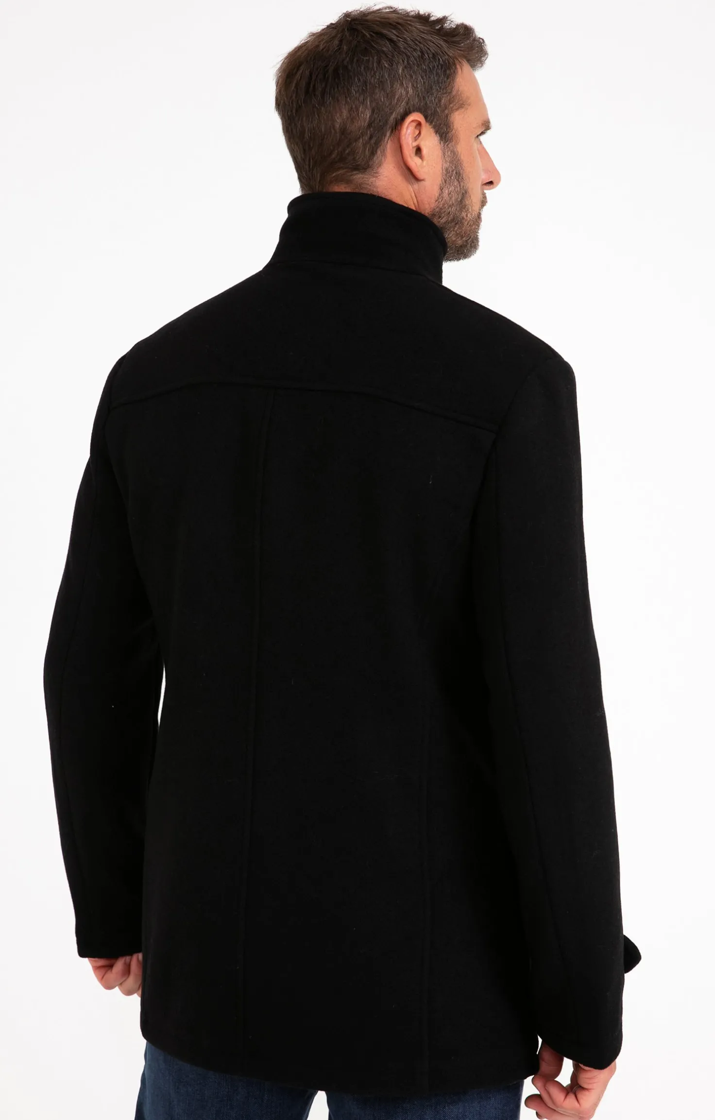 Armand Thiery Manteau mi-long NEW SAENOSTE - Noir Discount