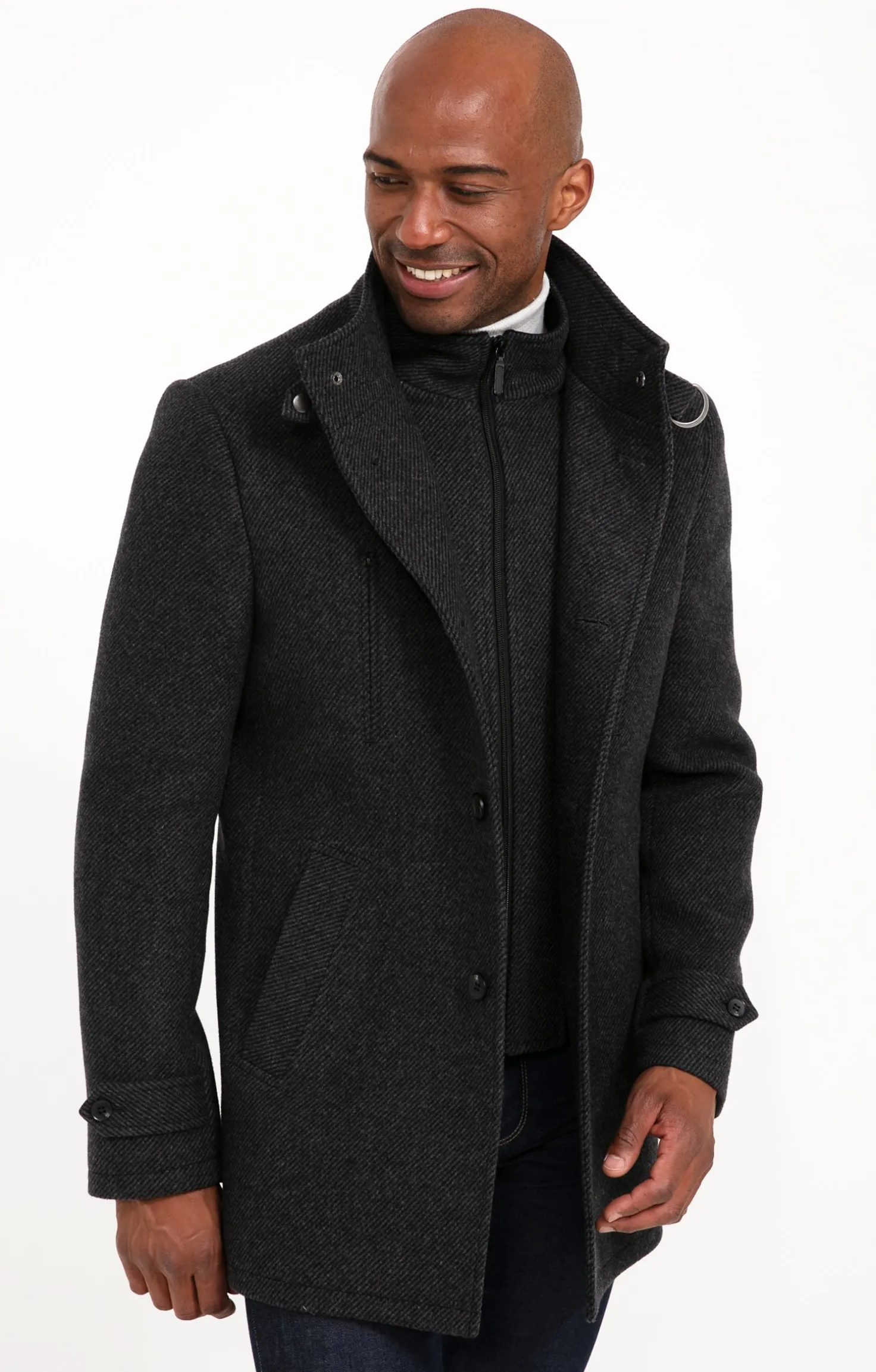 Armand Thiery Manteau mi-long SAEDARK - Anthracite Best Sale