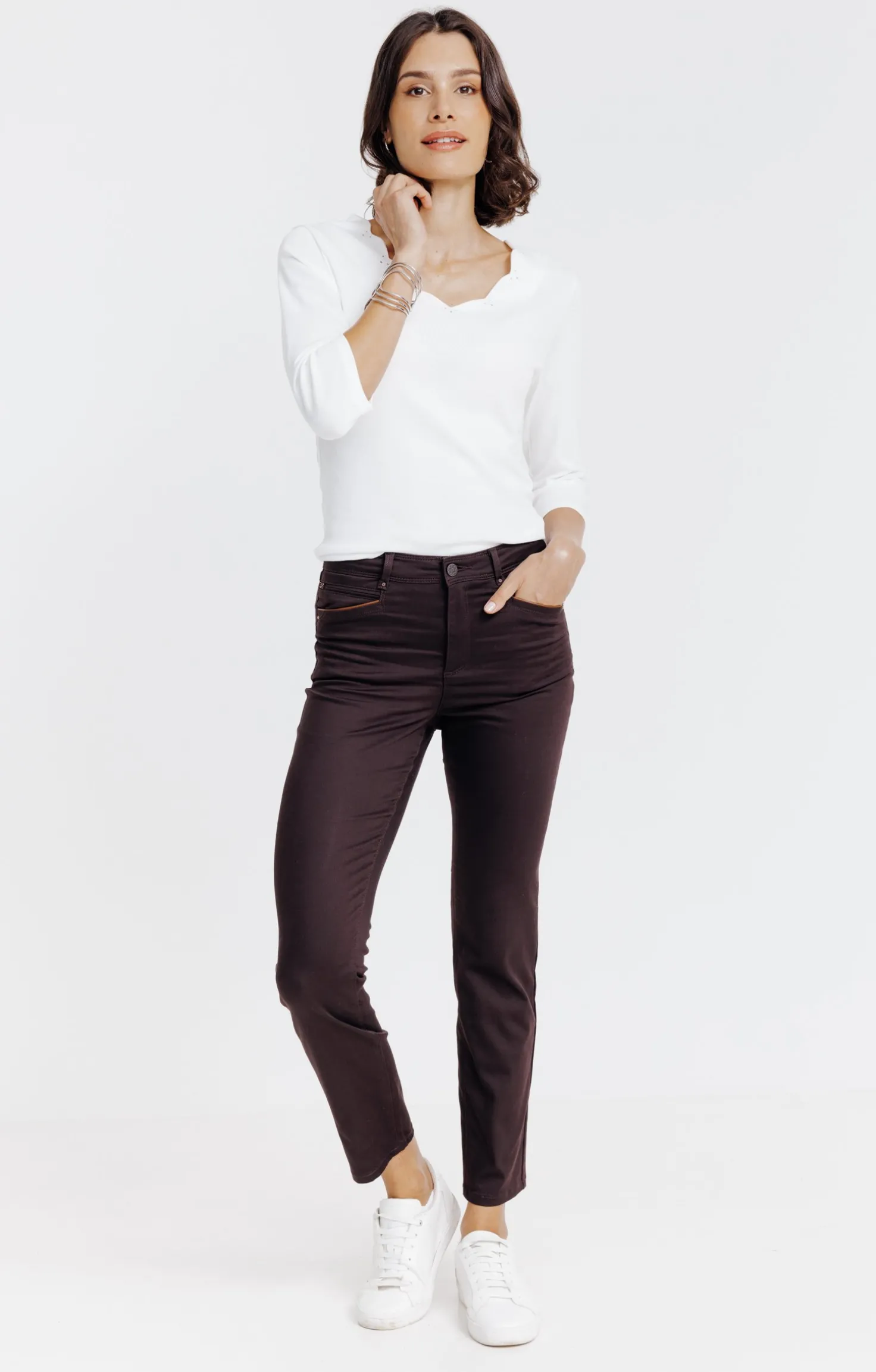 Armand Thiery Pantalon - Chocolat Outlet