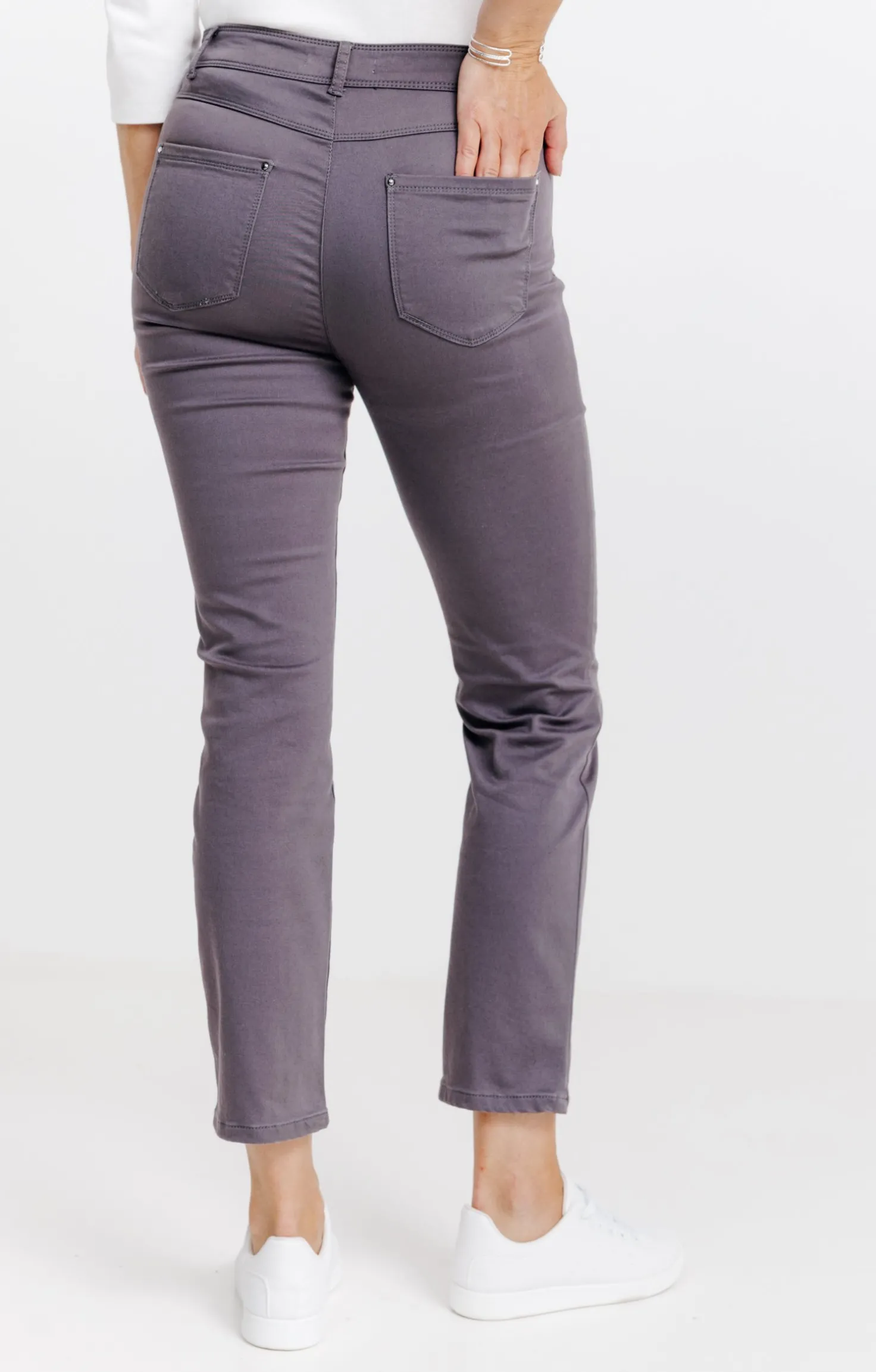 Armand Thiery Pantalon 7/8 coton détail clous poches - Grismoyen Clearance