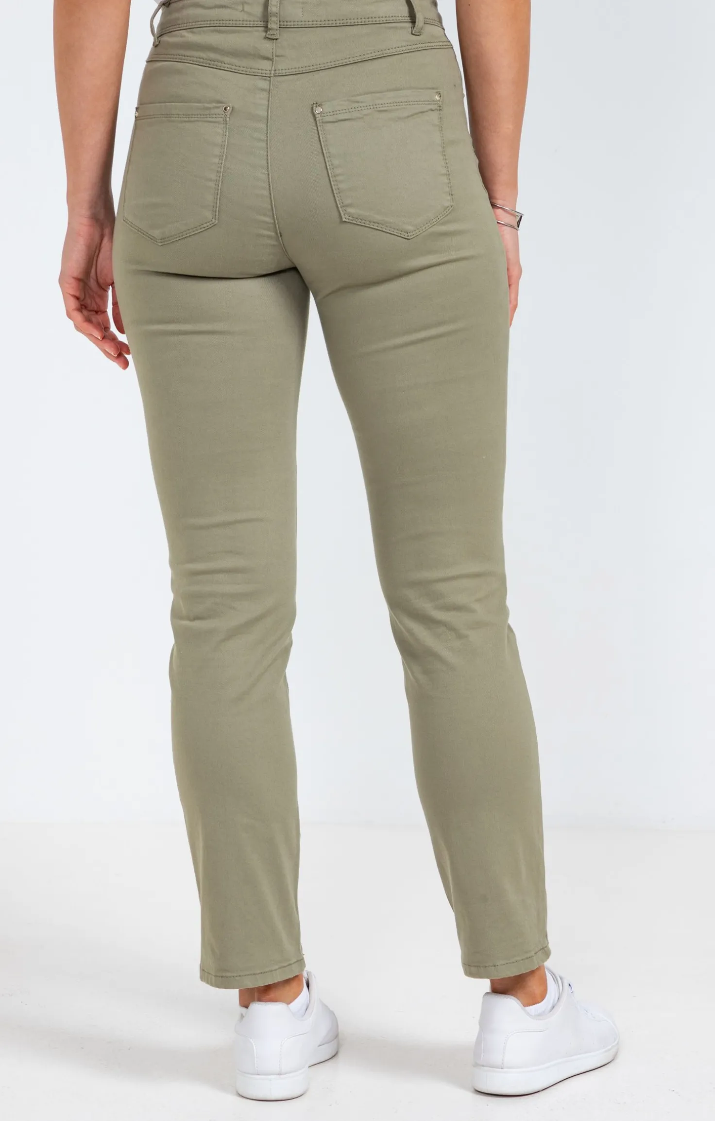 Armand Thiery Pantalon 7/8 coton stretch détail bijou - Kakiclair Online