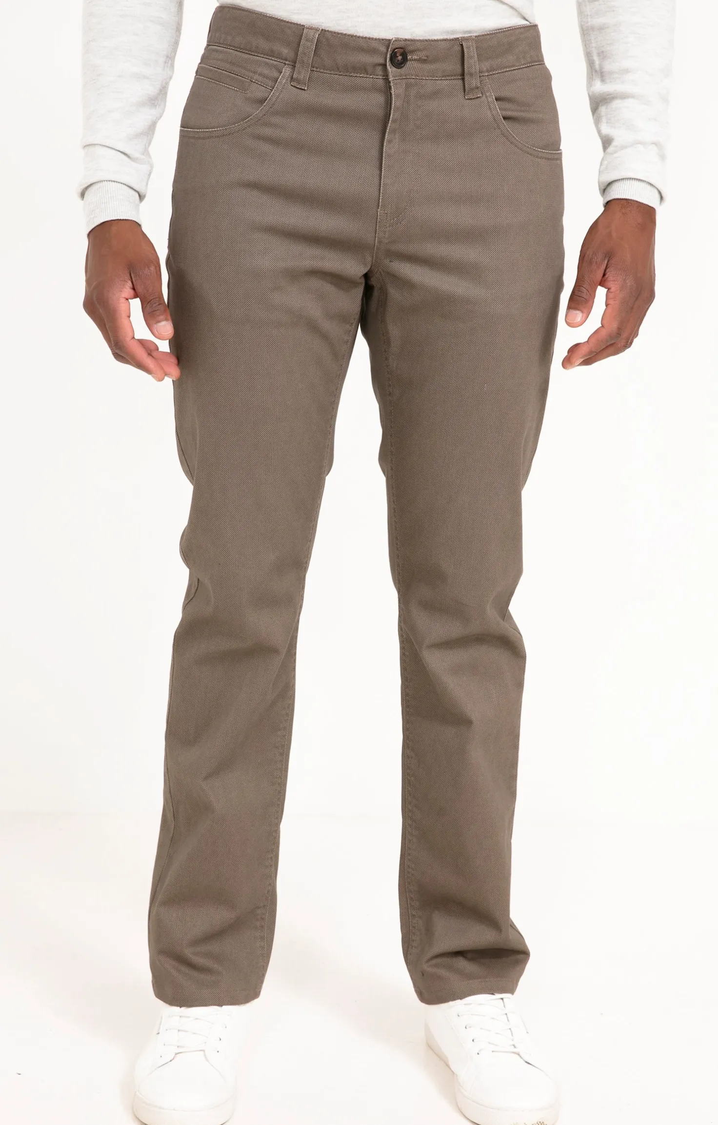 Armand Thiery Pantalon 5 poches imprimé Gary - Taupe Store