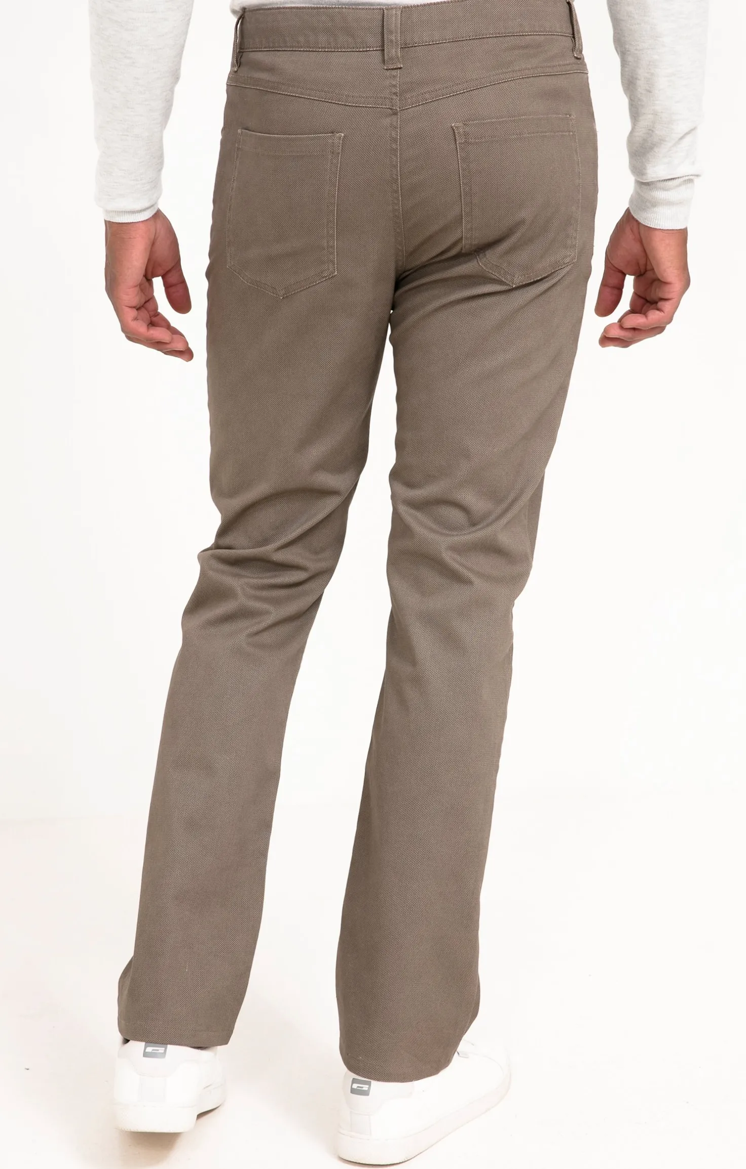 Armand Thiery Pantalon 5 poches imprimé Gary - Taupe Store