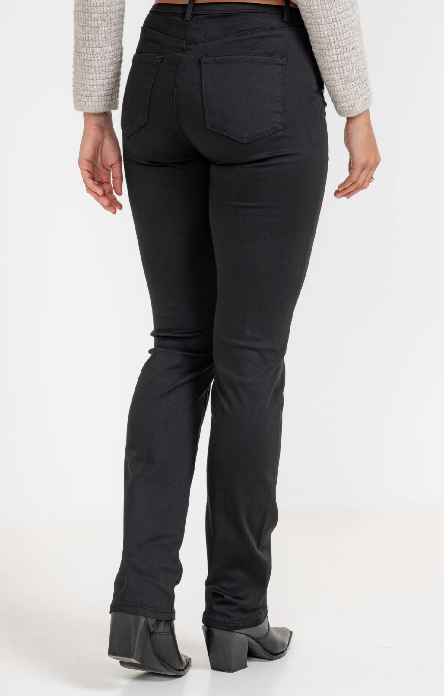 Armand Thiery Pantalon avec modal détail boutons pont - Noir New