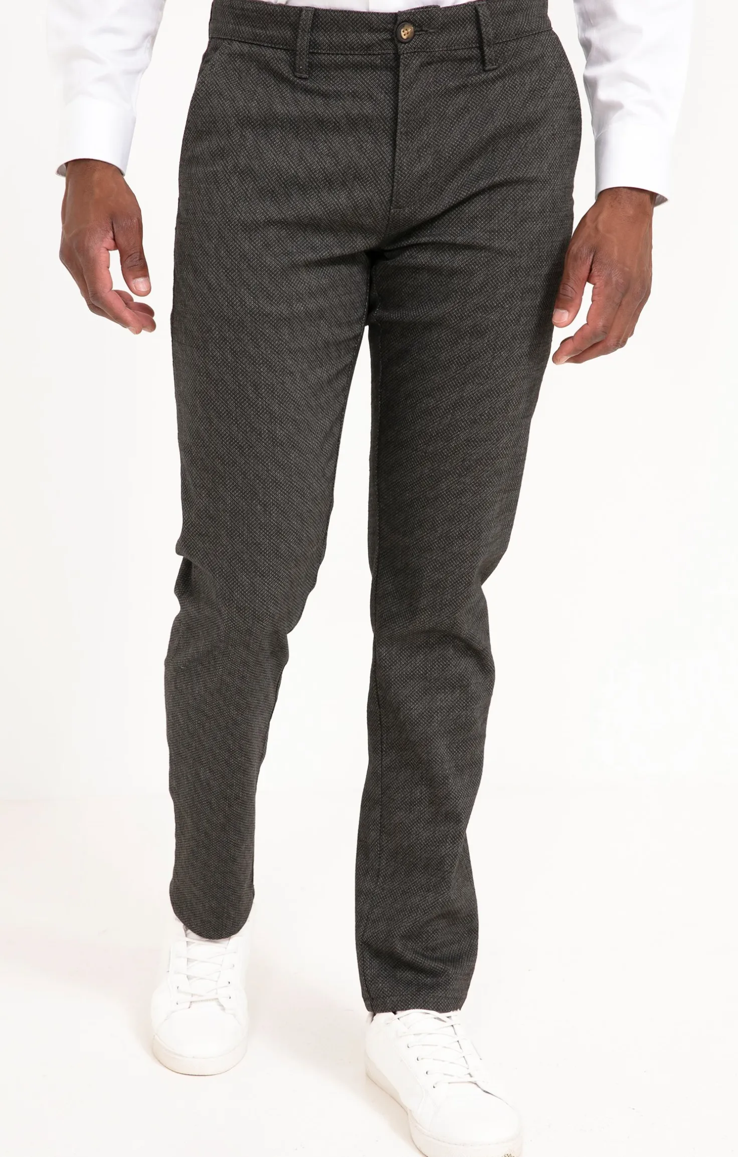 Armand Thiery Pantalon chino Hurrican - Anthracite Best Sale