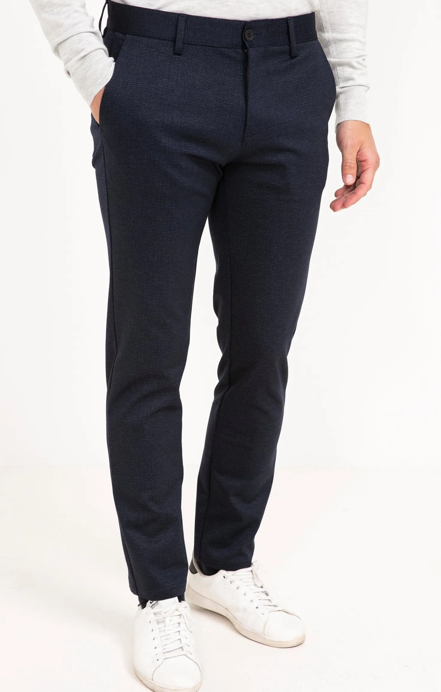 Armand Thiery Pantalon chino Kory Maille - Marine Online