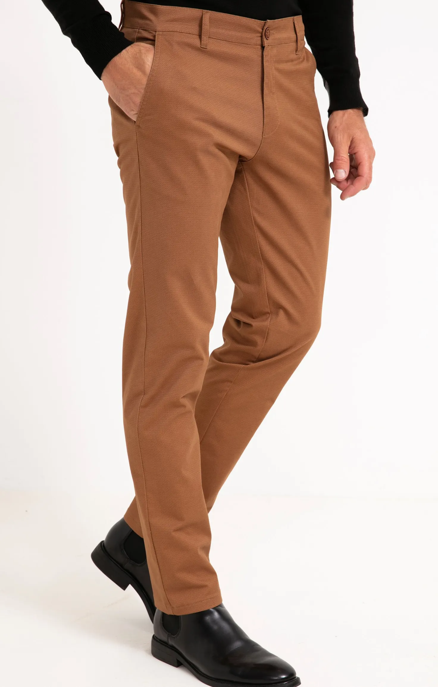 Armand Thiery Pantalon chino Printed - Havane Cheap