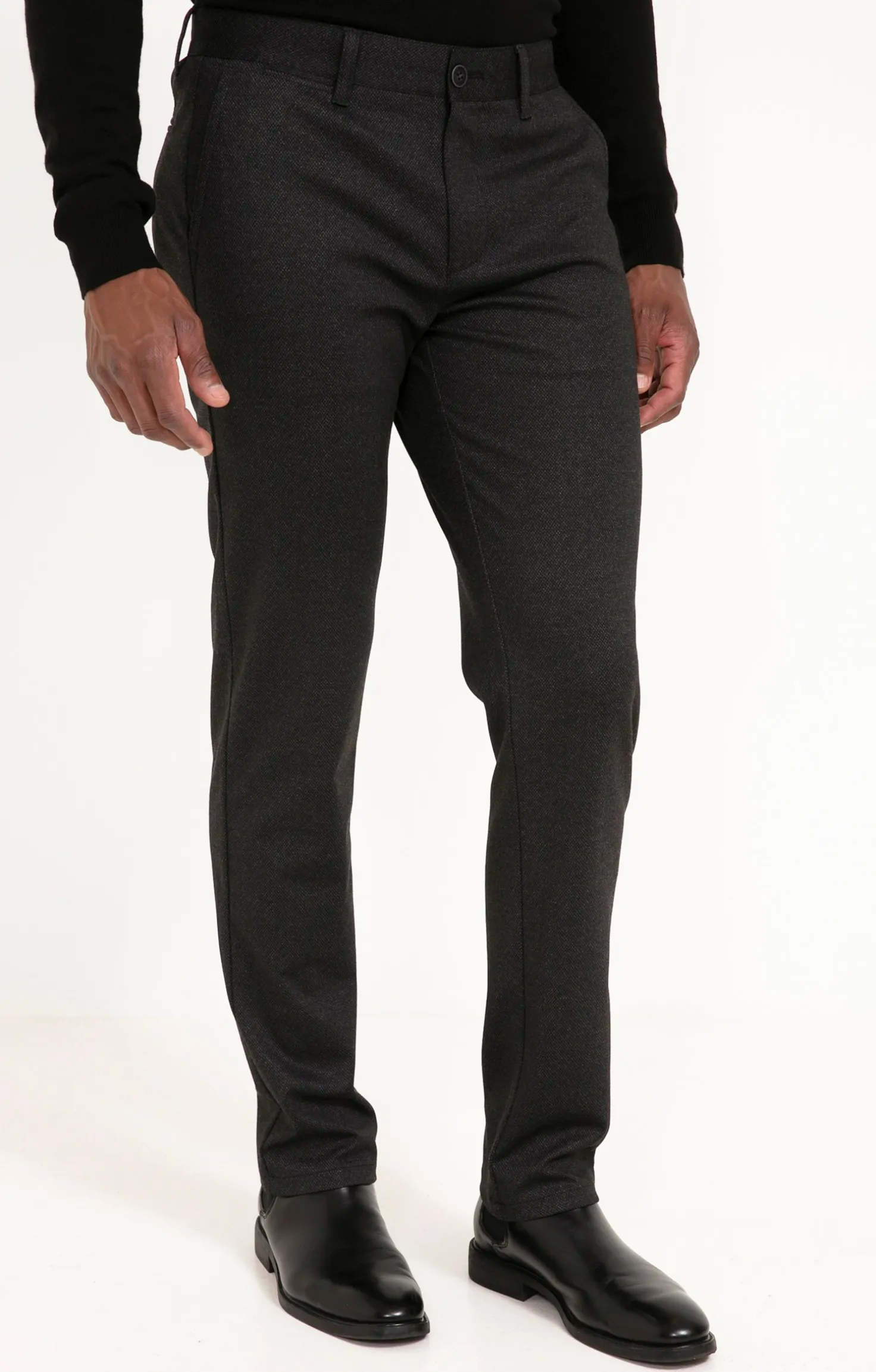 Armand Thiery Pantalon chino Snow Maille - Anthracite Best Sale